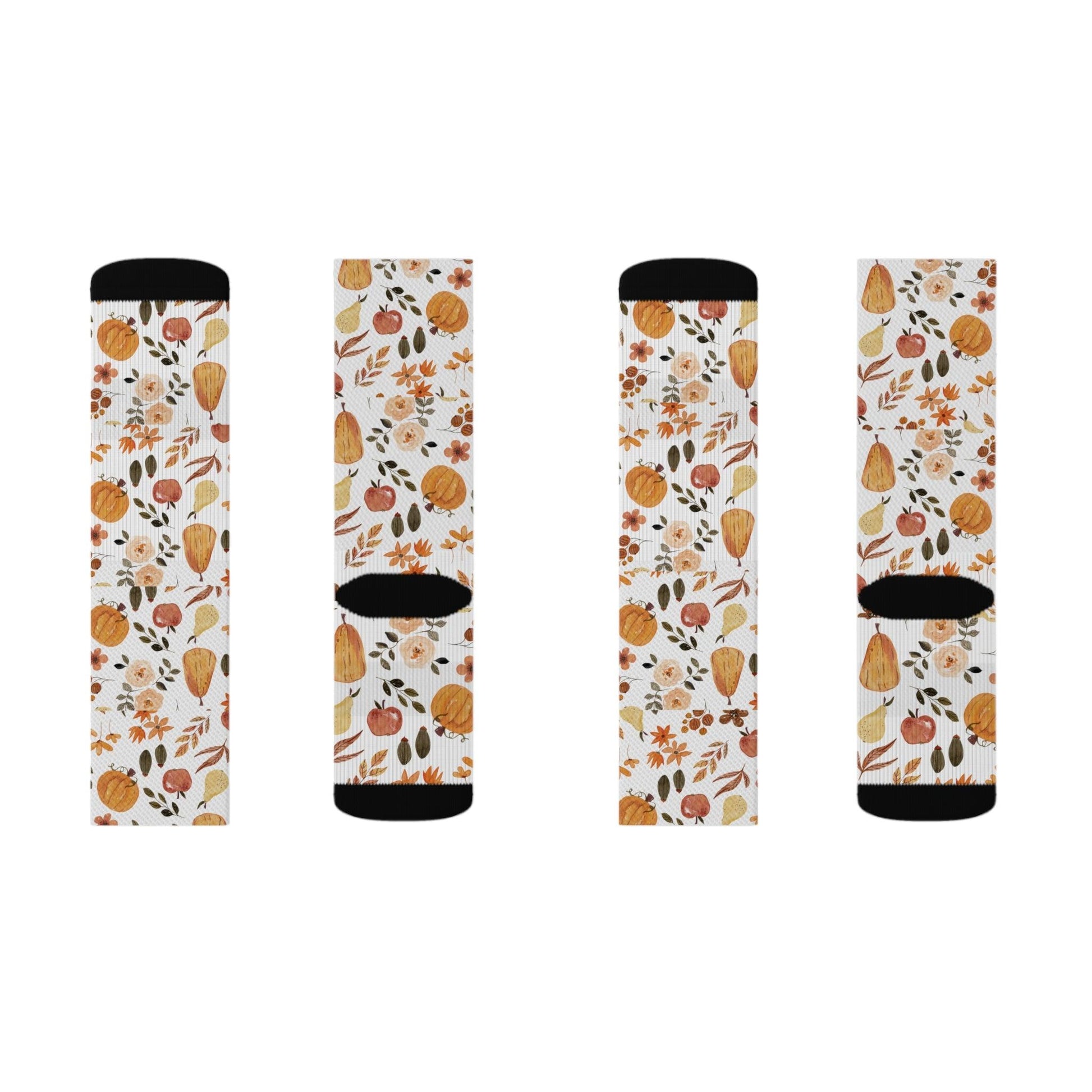 Pumpkin Spice Floral Socks Gift