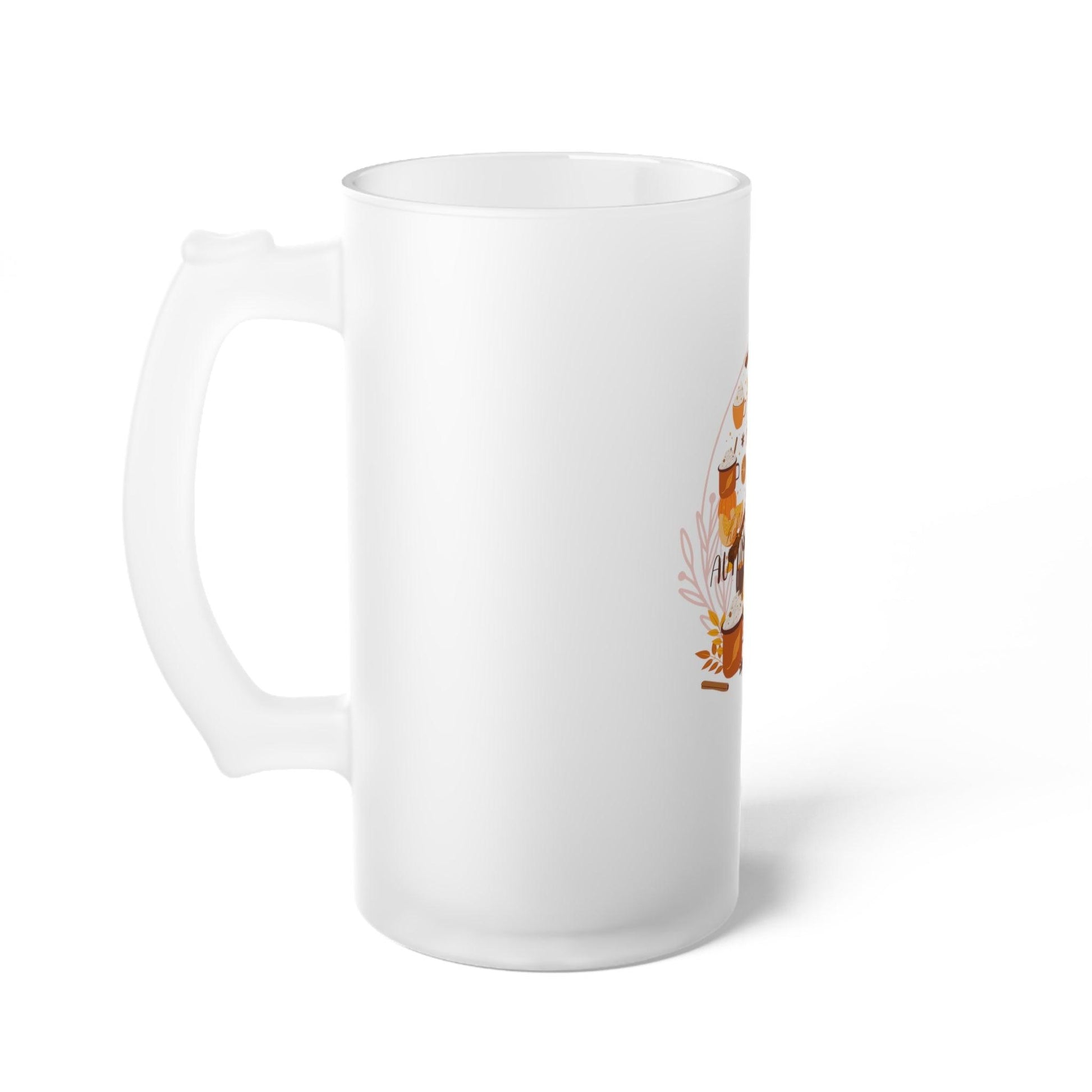 Pumpkin Spice Frosted Glass Latte Mug - COFFEEBRE
