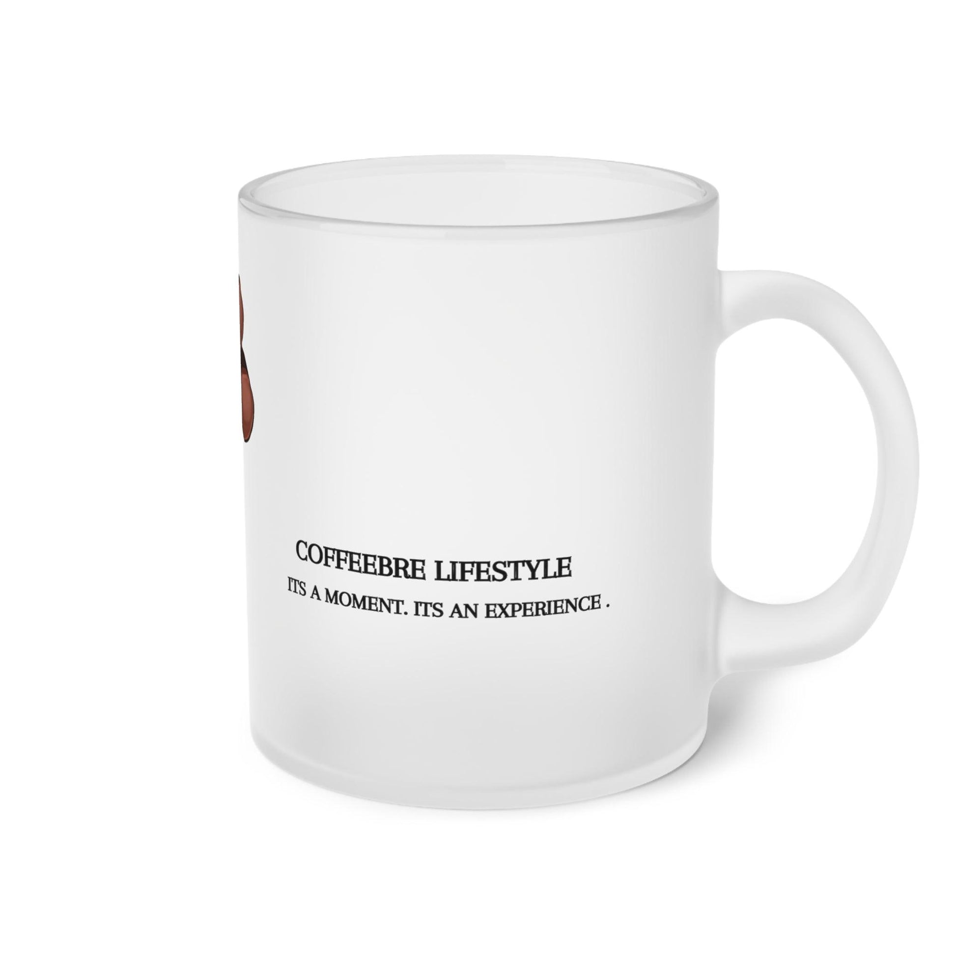 Roasted Coffee Bean Frosted Glass Mug - COFFEEBRE