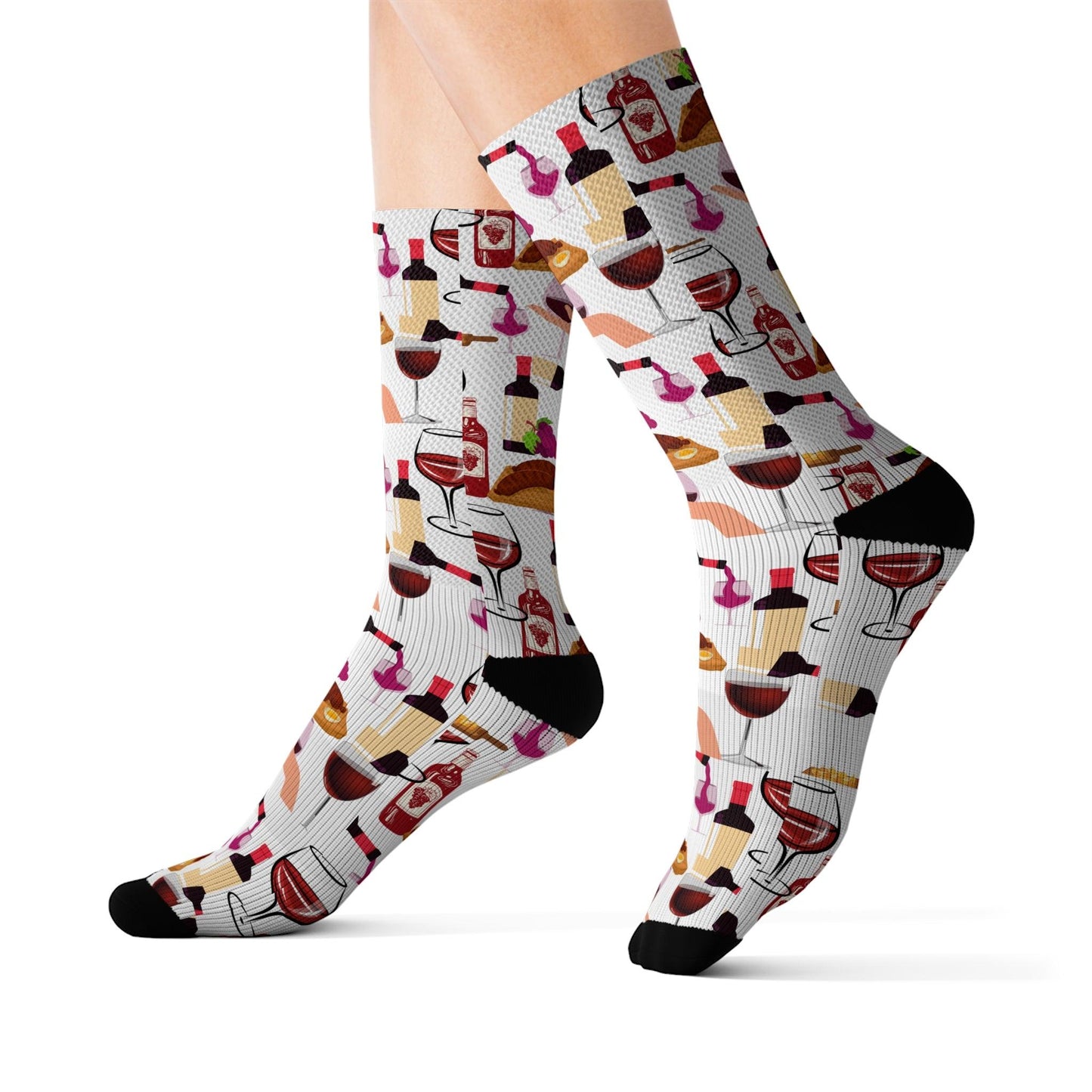 Taco and Wine Socks Gift