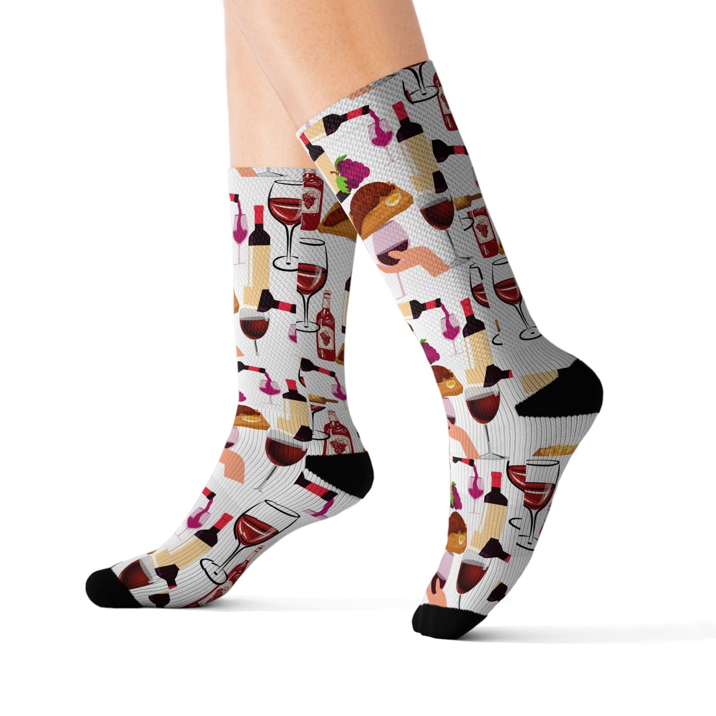 Taco and Wine Socks Gift