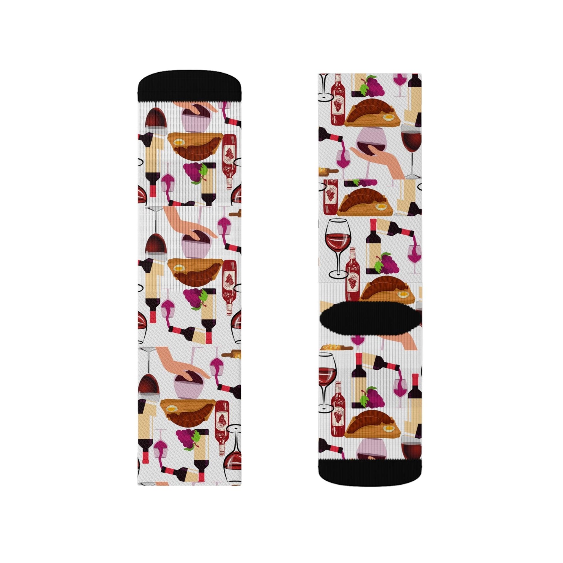 Taco and Wine Socks Gift