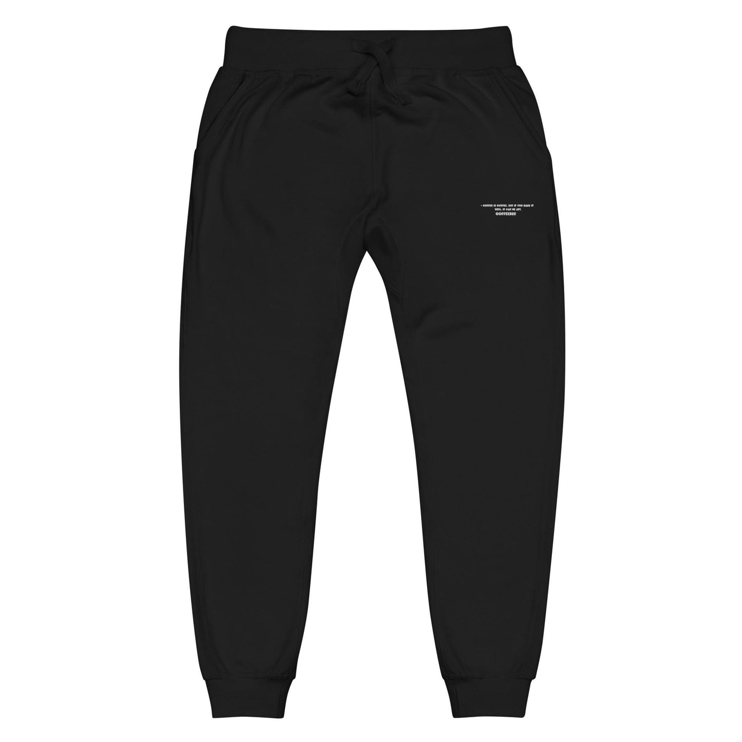 Text Embroidered Unisex Fleece Sweatpants