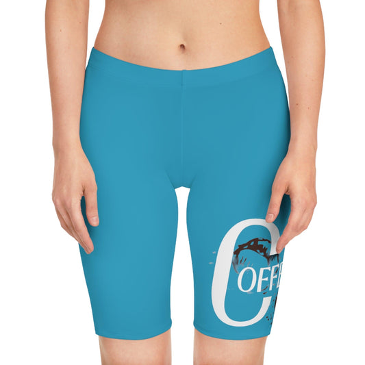 Turquoise Women's Bike Shorts - COFFEEBRE