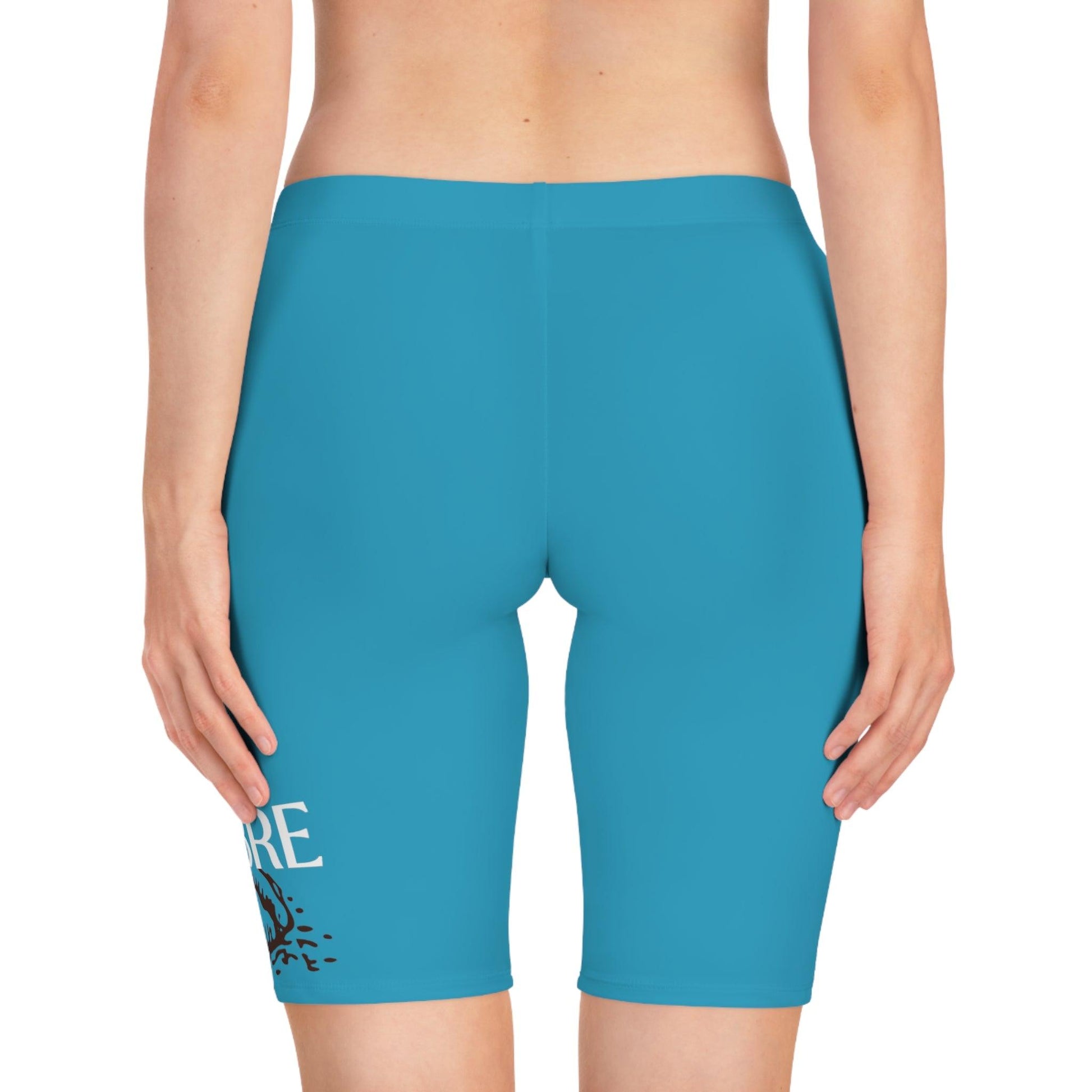 Turquoise Women's Bike Shorts - COFFEEBRE