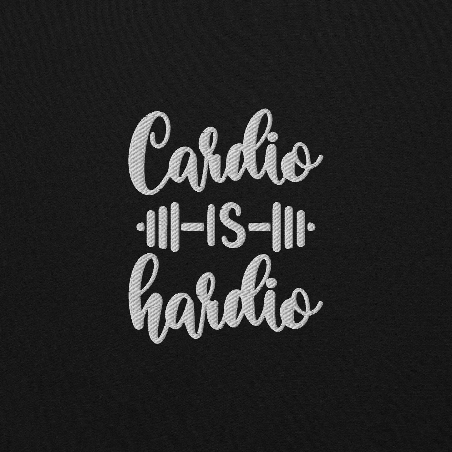 Cardio is Hardio Embroidered Fitness Sweatshirt - COFFEEBRE