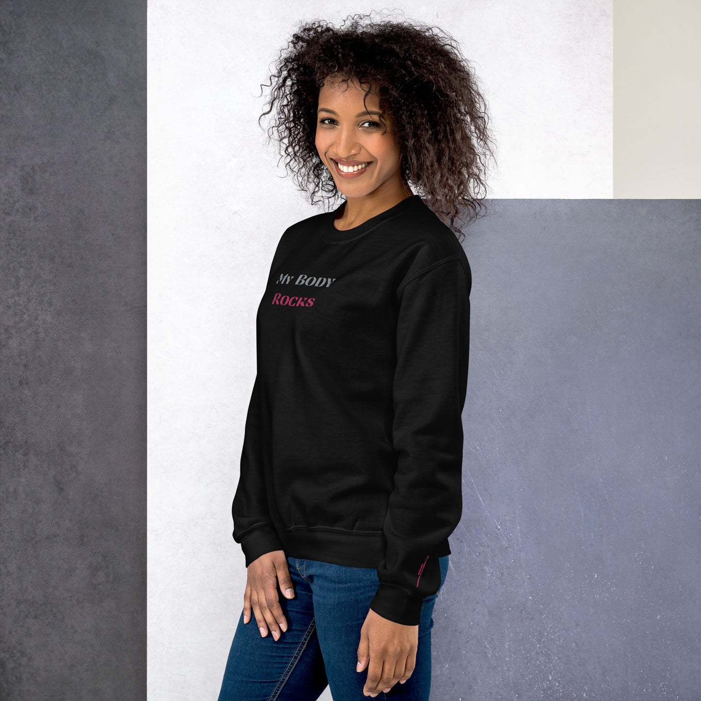 My Body Rocks Embroidered Sweatshirt - COFFEEBRE