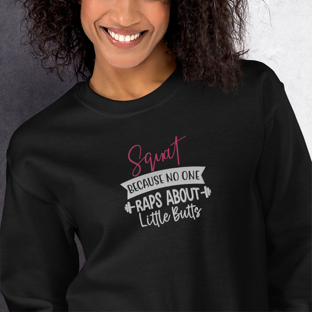 Embroidered Athletic Fitness Crewnect Sweatshirt - COFFEEBRE