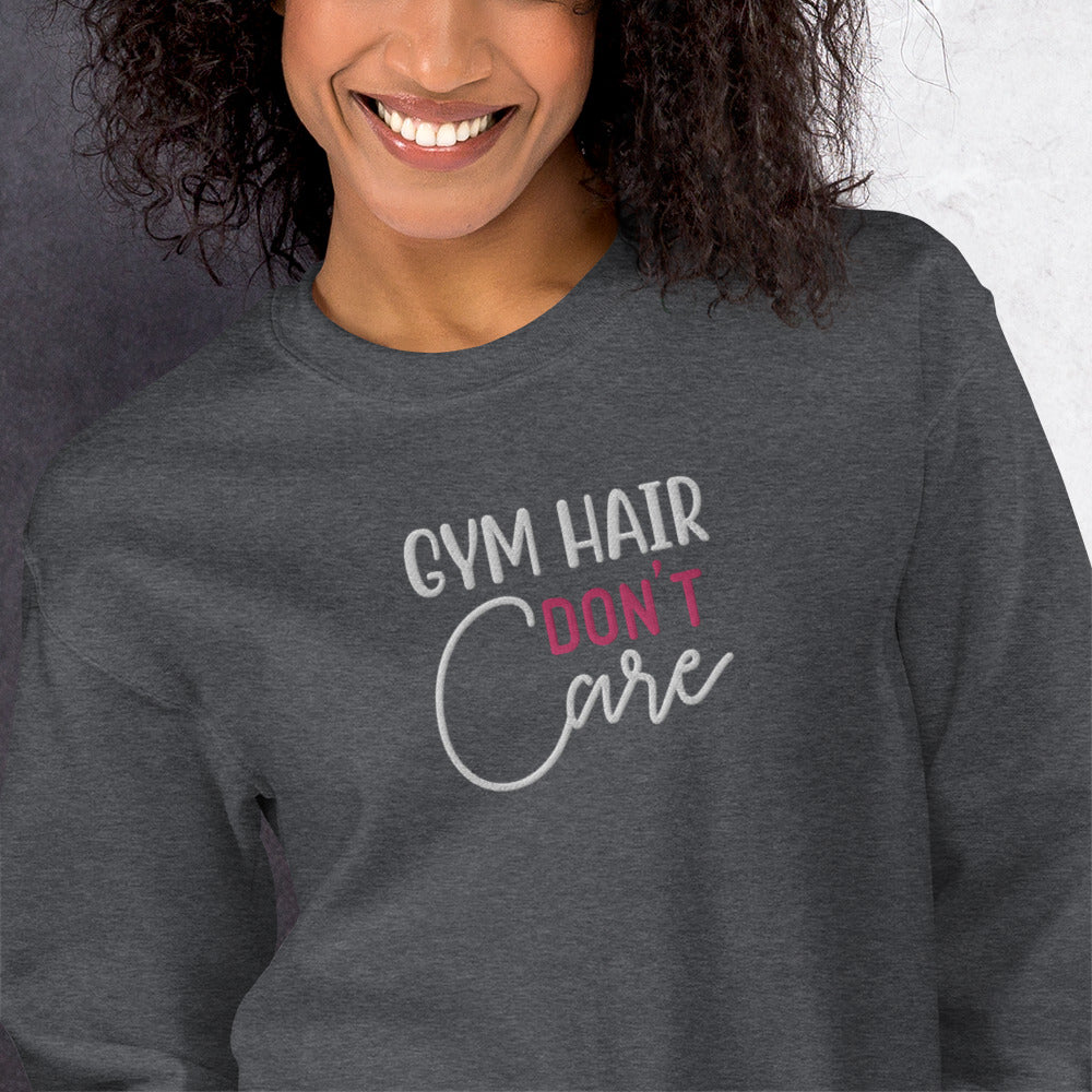 Gym Athletic Embroidered Fitness Sweatshirt - COFFEEBRE