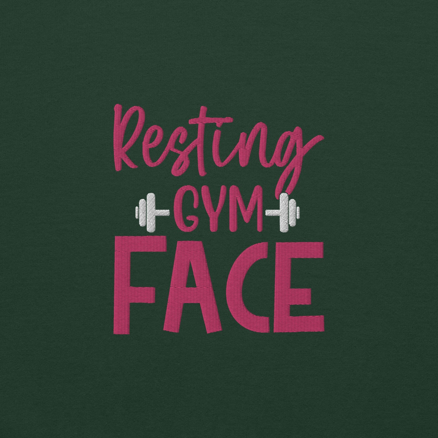 Resting Gym fFace Embroidered Sweatshirt - COFFEEBRE