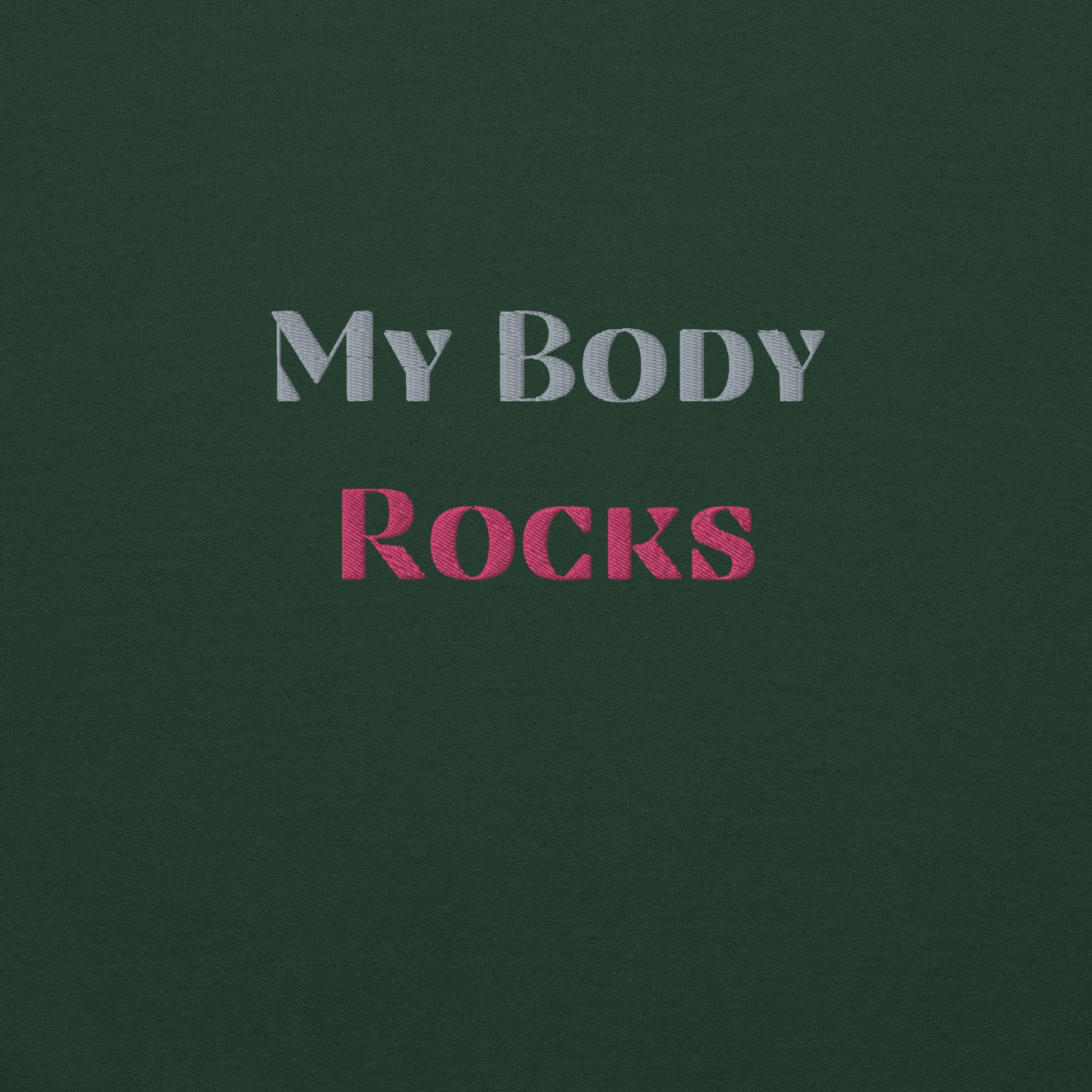 My Body Rocks Embroidered Sweatshirt - COFFEEBRE