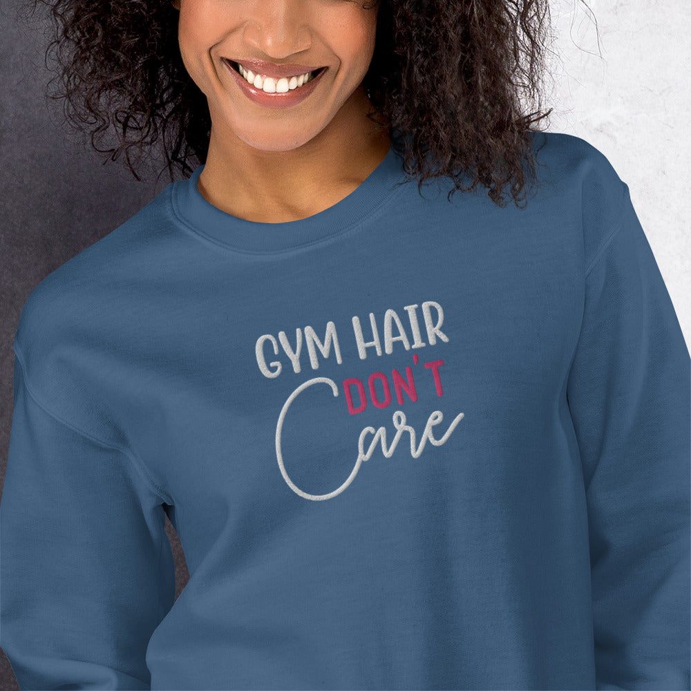 Gym Athletic Embroidered Fitness Sweatshirt - COFFEEBRE