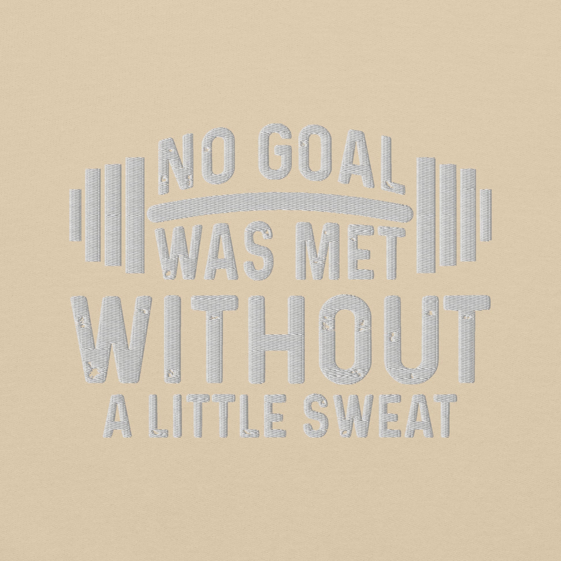 No Goal Embroidered Fitness Sweatshirt - COFFEEBRE