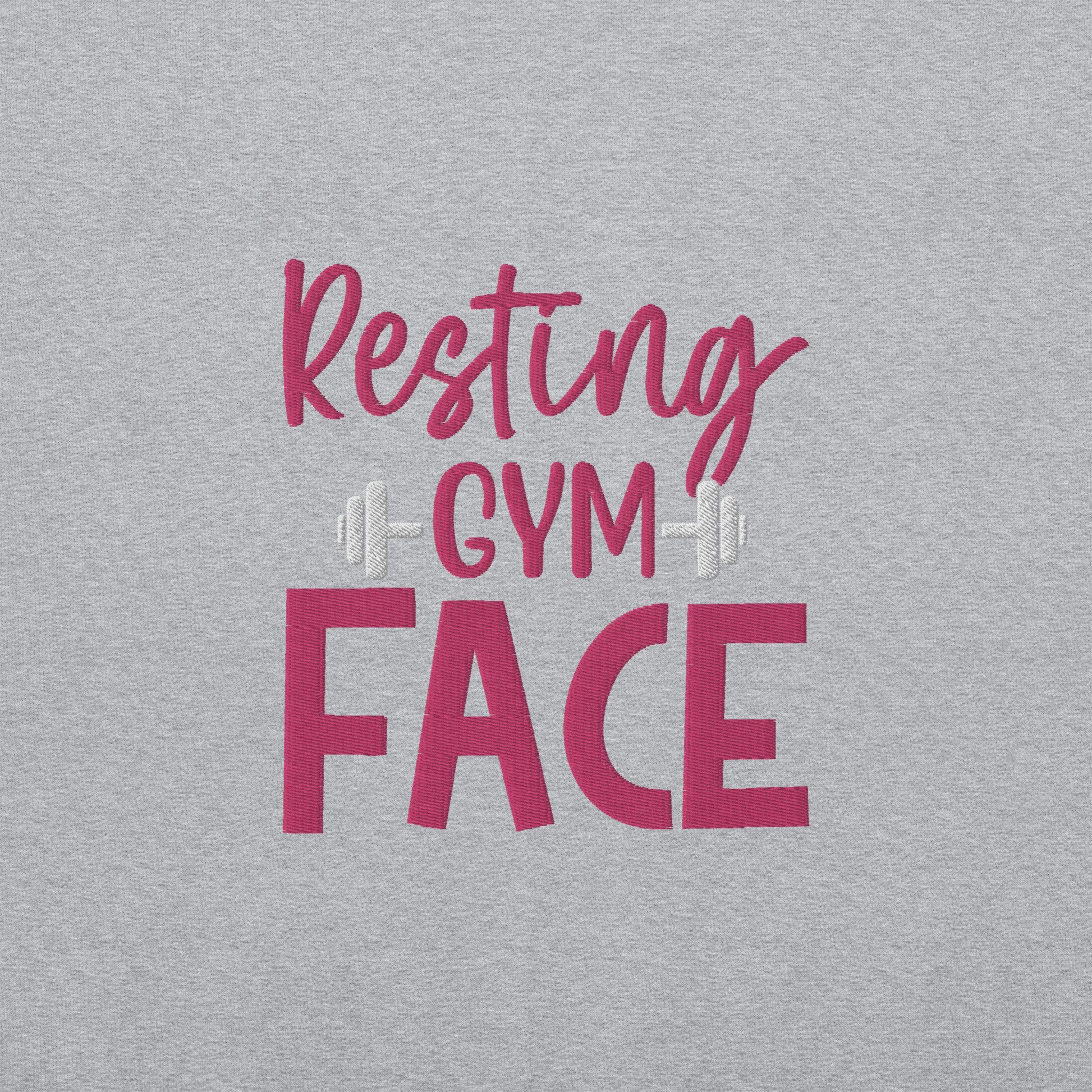 Resting Gym fFace Embroidered Sweatshirt - COFFEEBRE