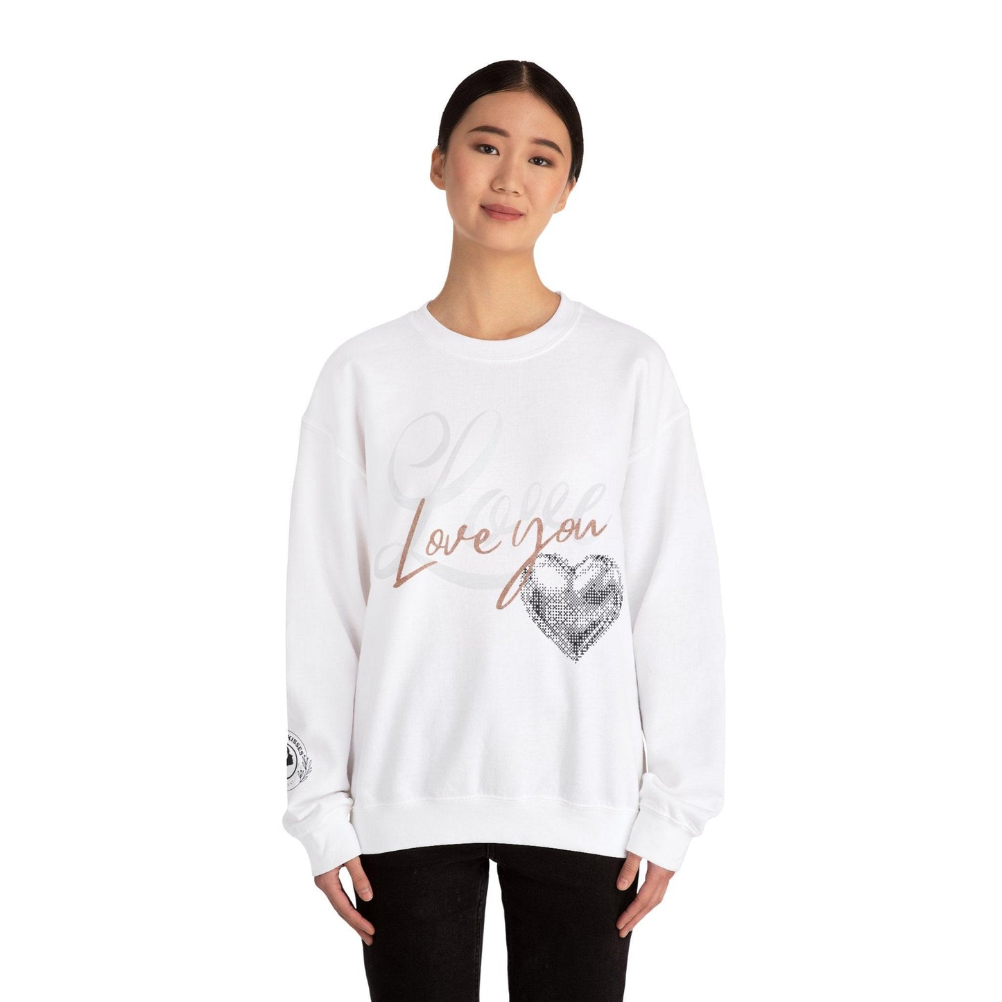 Unisex Crewneck Valentine's Love Sweatshirt - COFFEEBRE