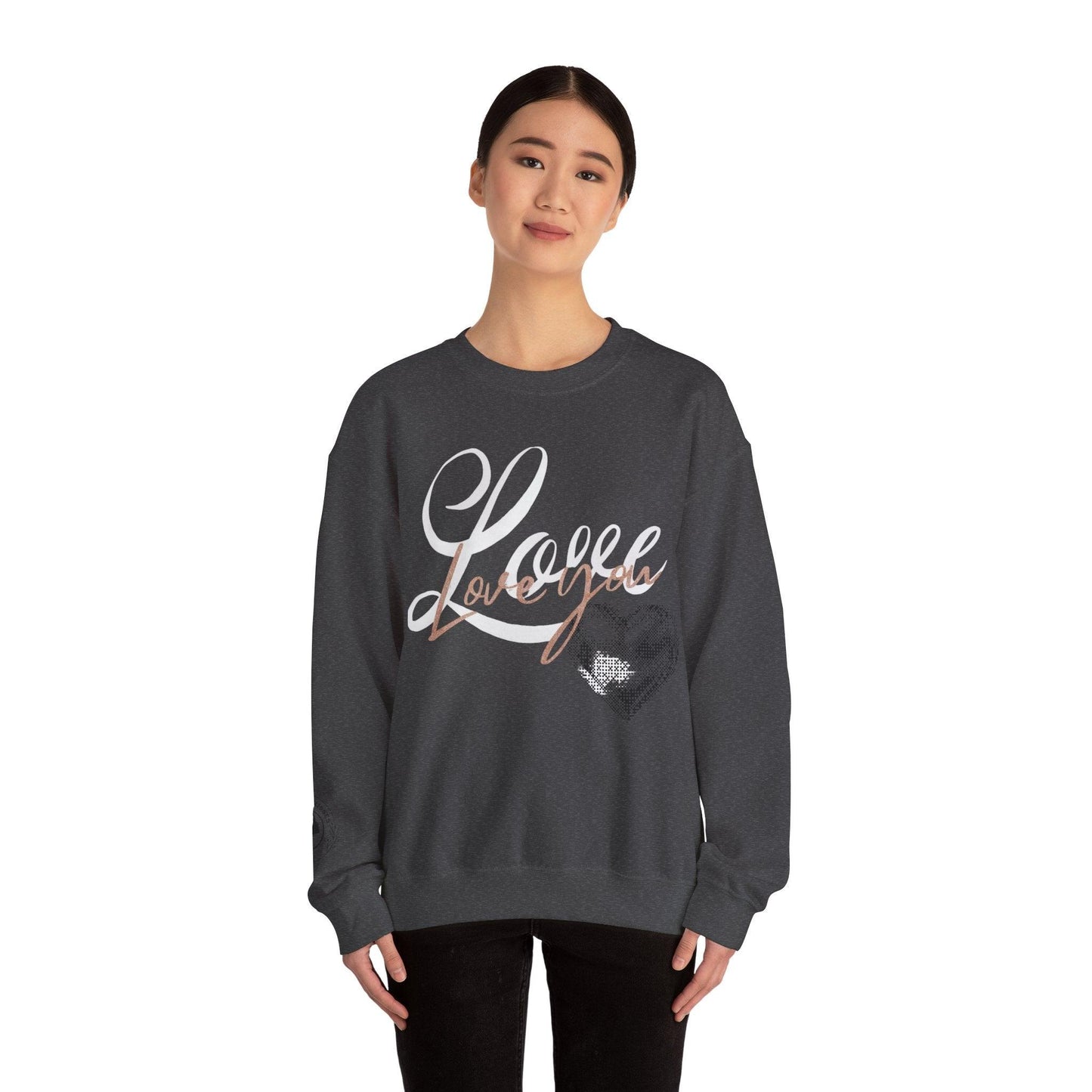 Unisex Crewneck Valentine's Love Sweatshirt - COFFEEBRE