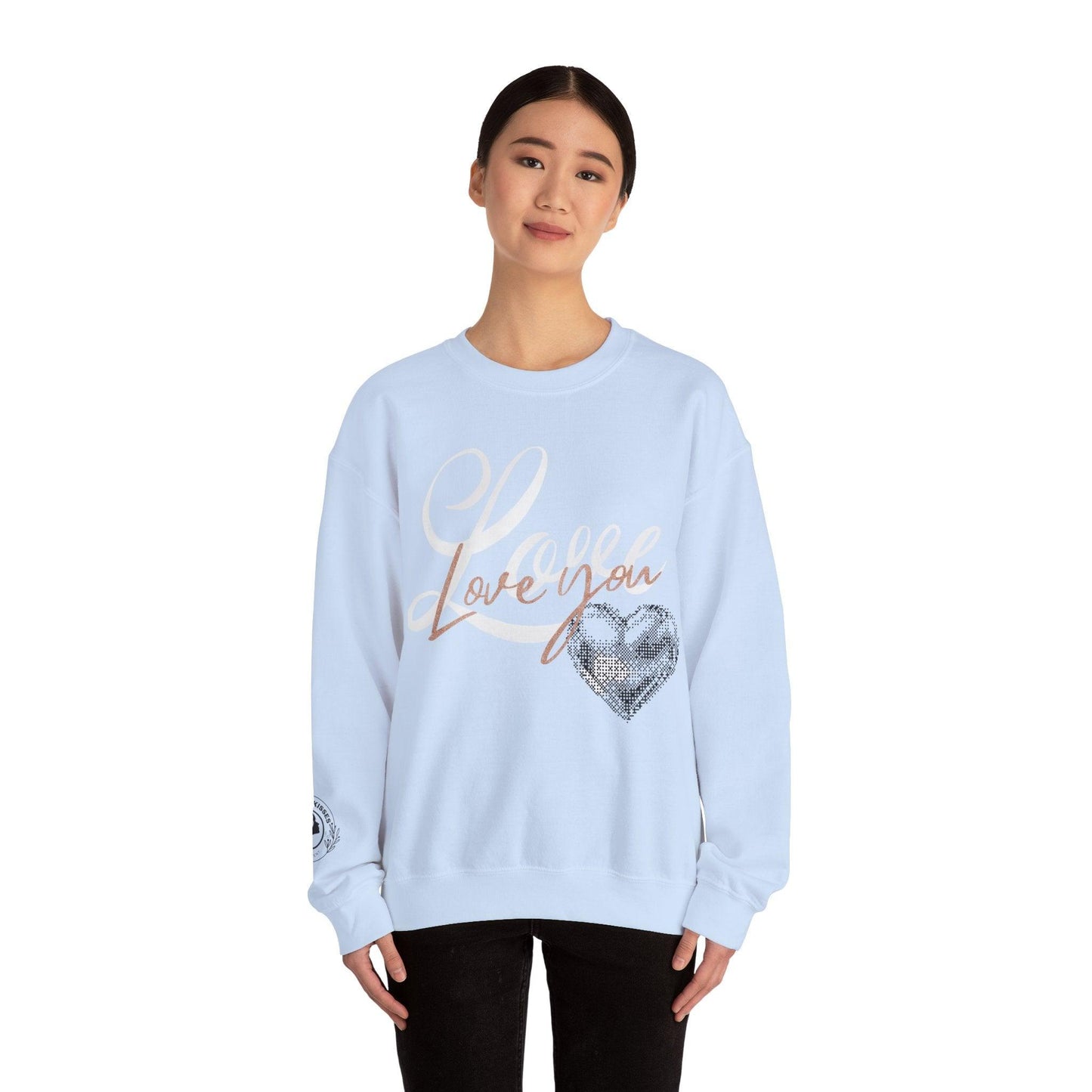 Unisex Crewneck Valentine's Love Sweatshirt - COFFEEBRE