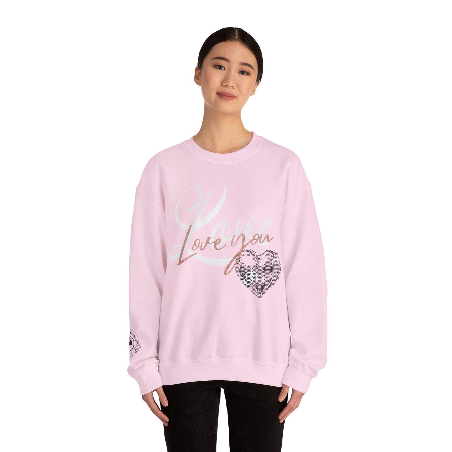 Unisex Crewneck Valentine's Love Sweatshirt - COFFEEBRE