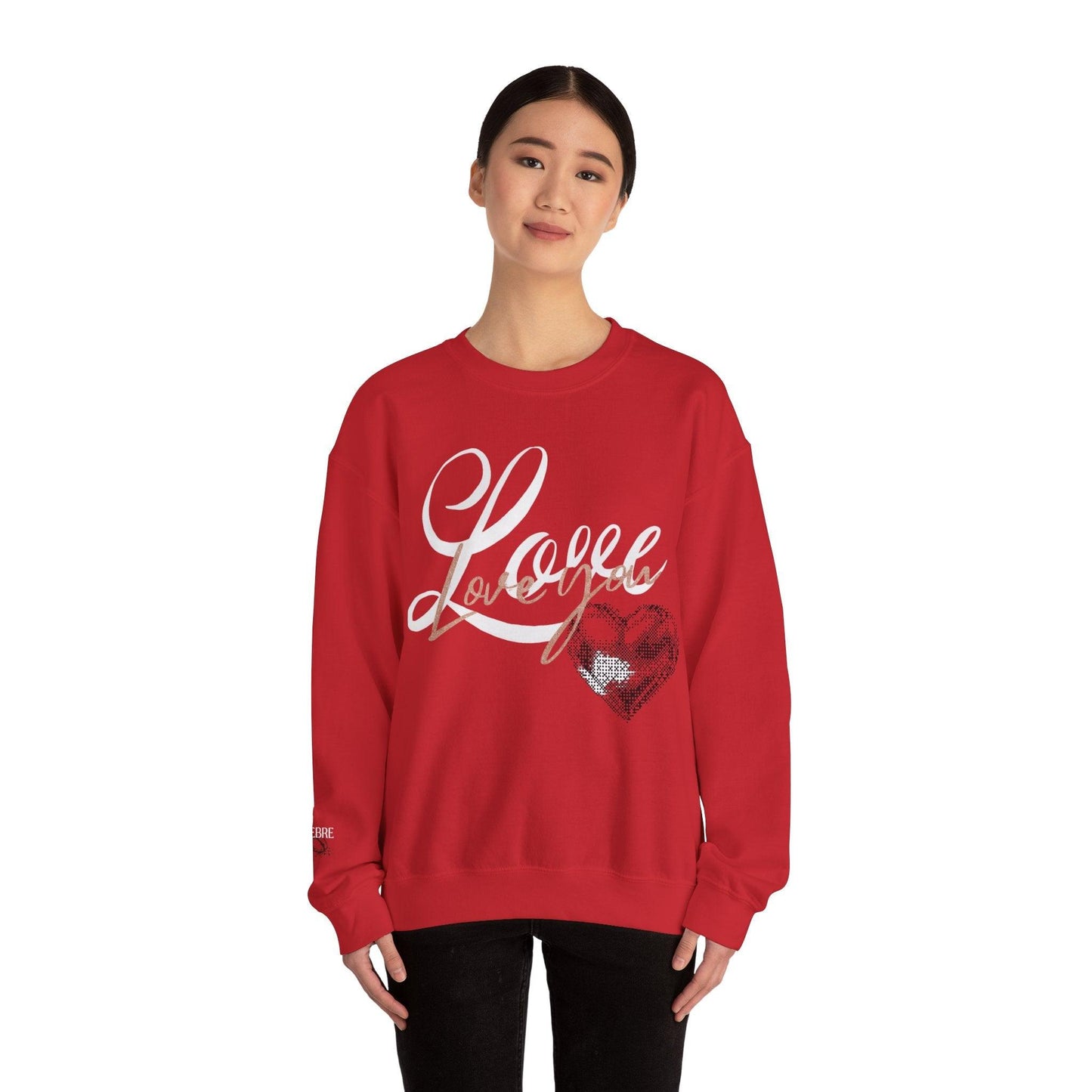 Unisex Crewneck Valentine's Love Sweatshirt - COFFEEBRE