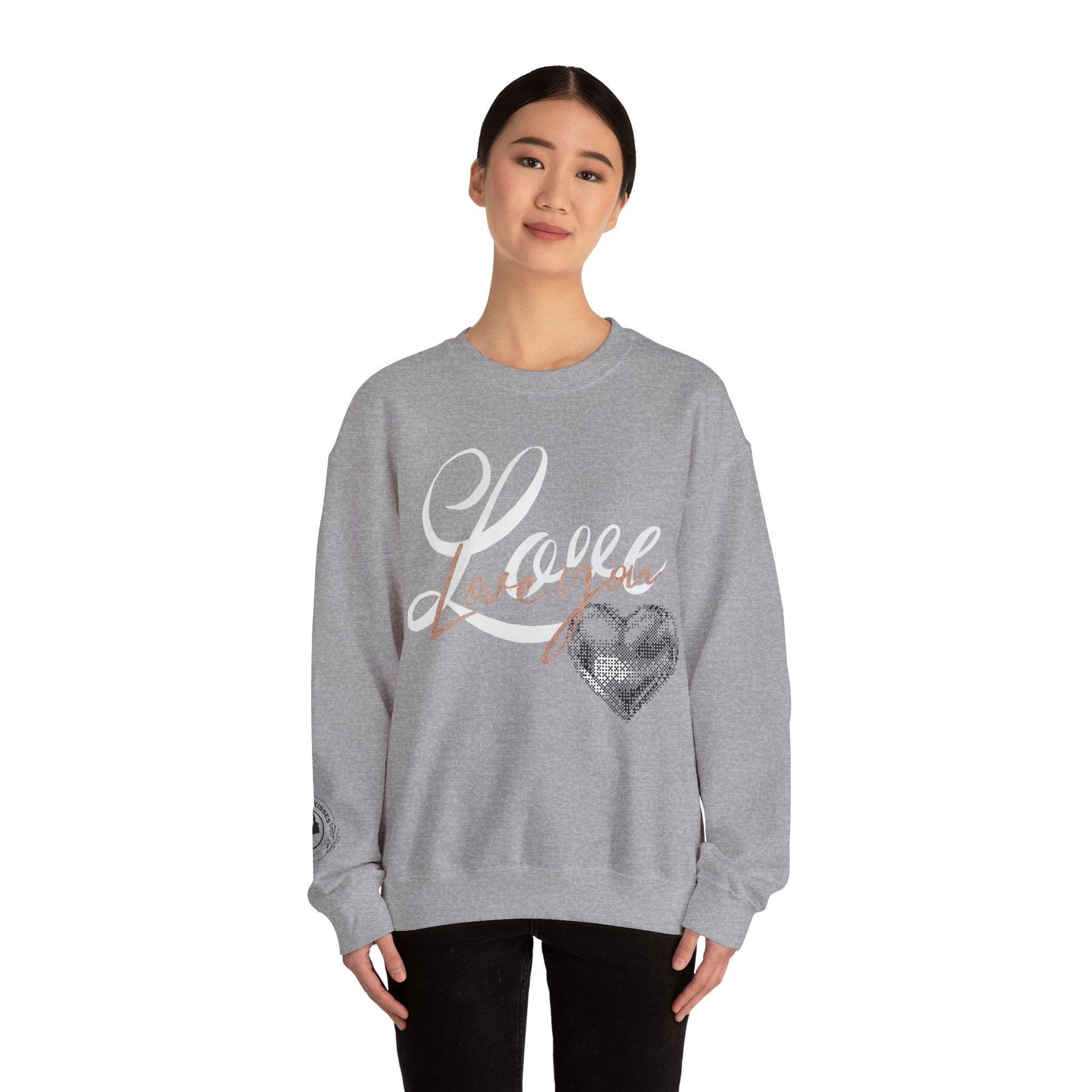 Unisex Crewneck Valentine's Love Sweatshirt - COFFEEBRE