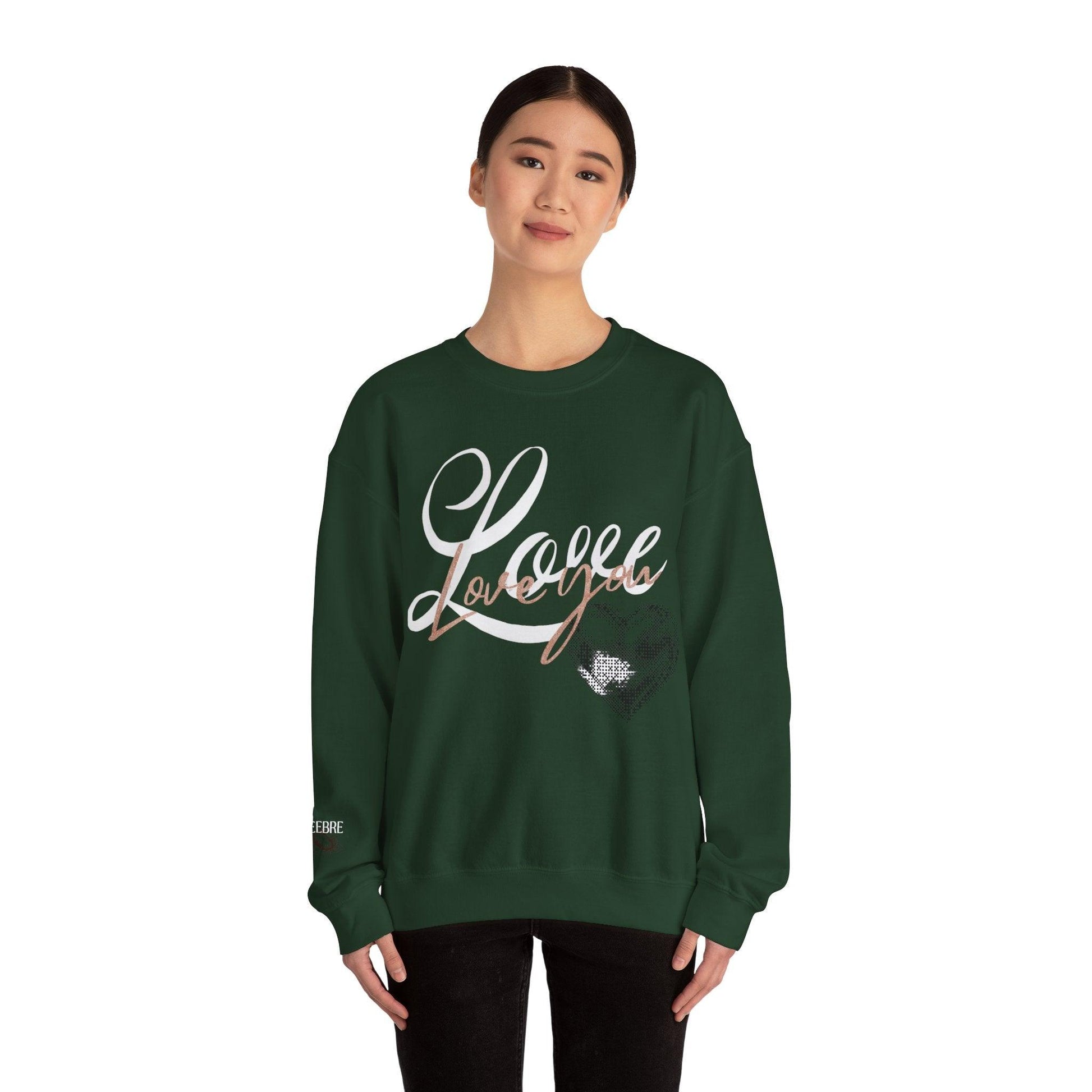 Unisex Crewneck Valentine's Love Sweatshirt - COFFEEBRE