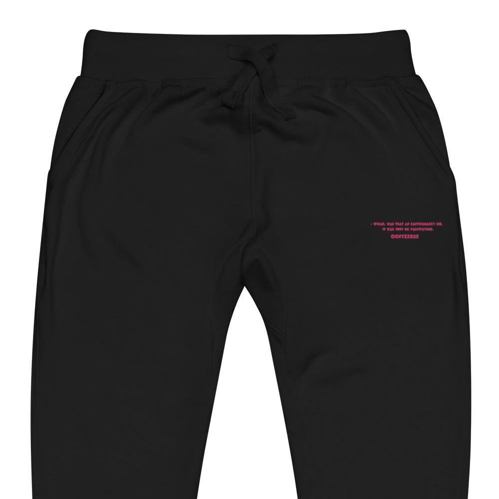 Unisex Embroidered Athleisure Fleece Sweatpants
