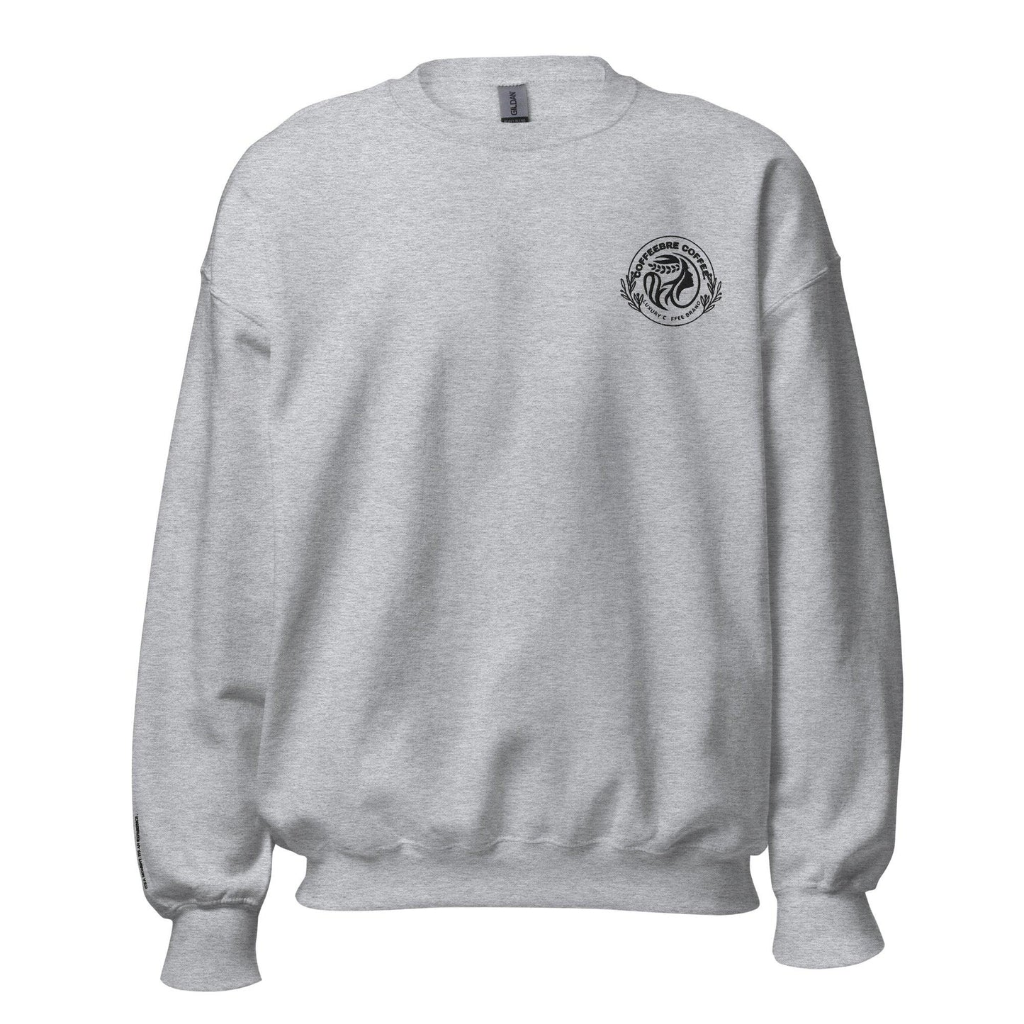 Unisex Embroidery Crew Neck Sweatshirt - COFFEEBRE