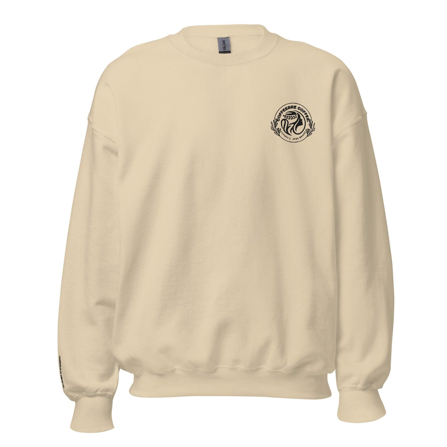 Unisex Embroidery Crew Neck Sweatshirt - COFFEEBRE