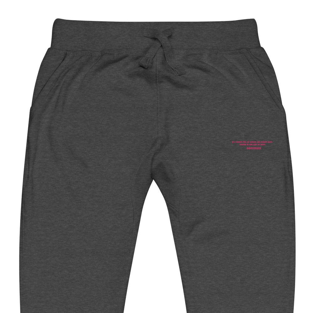 Unisex Fleece Embroidered Sweatpants