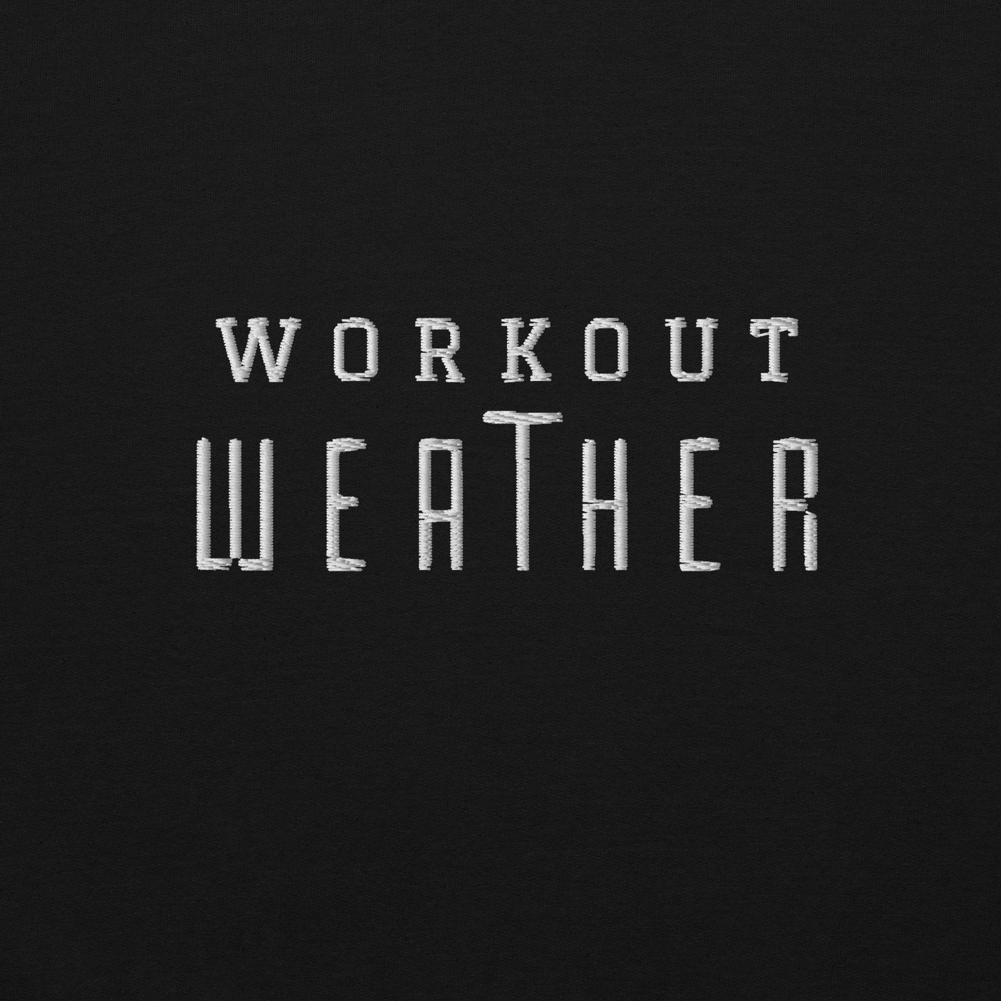 Workout Weather Embroidered Fitness Hoodie - COFFEEBRE