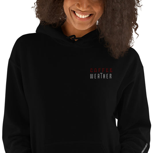 Coffee Weather Embroidered Athletic Hoodie - COFFEEBRE