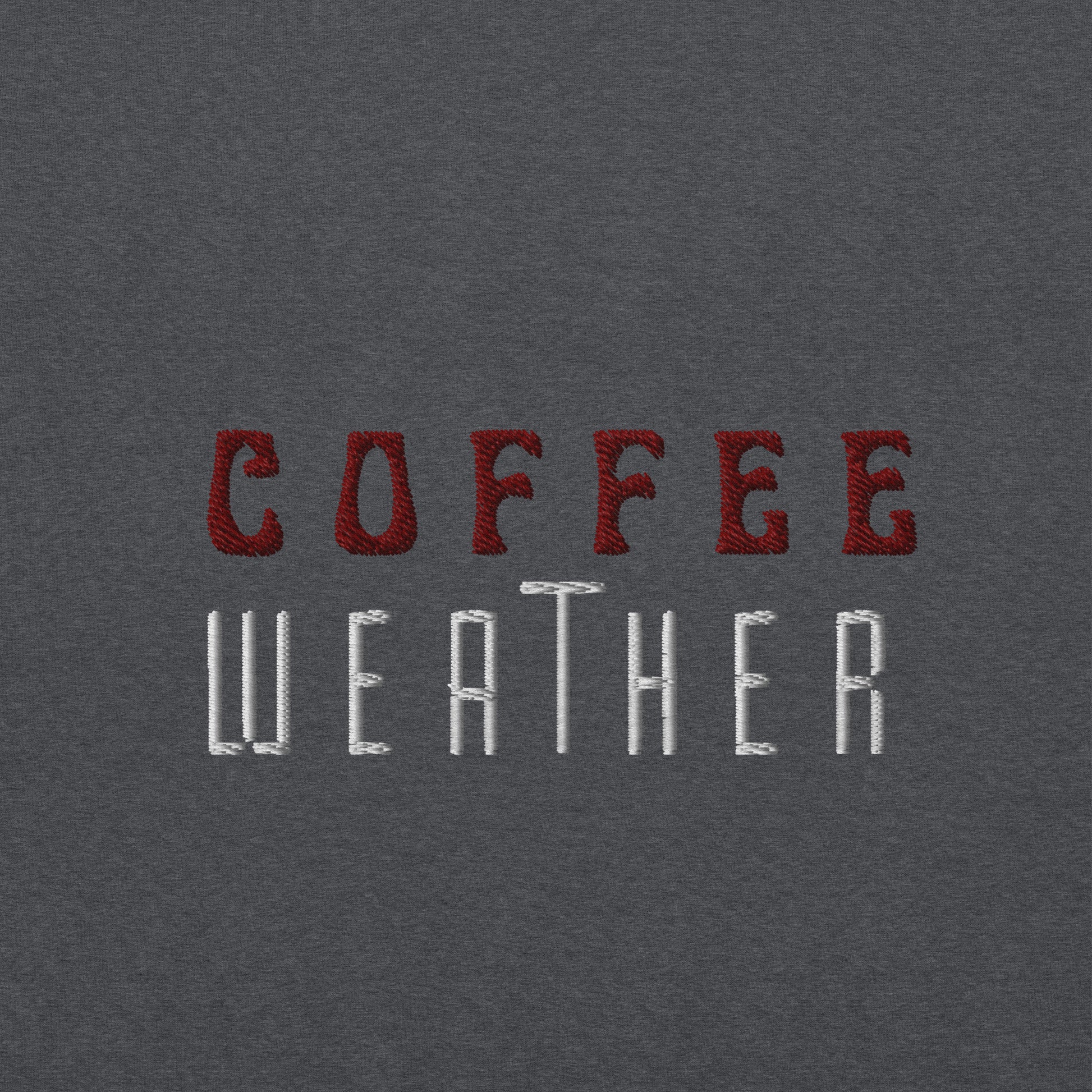 Coffee Weather Embroidered Athletic Hoodie - COFFEEBRE