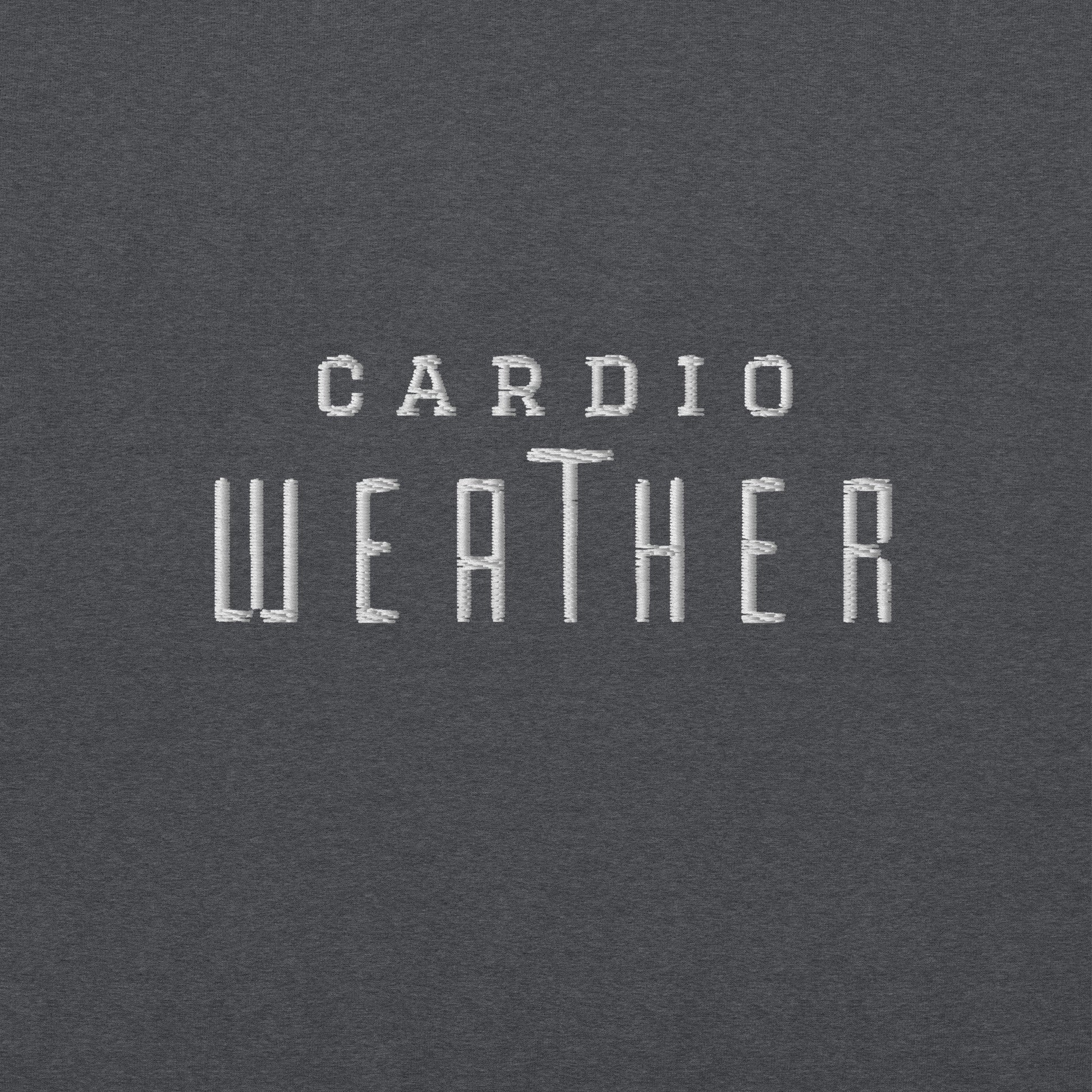 Cardio Weather Embroidered Athletic Hoodie - COFFEEBRE