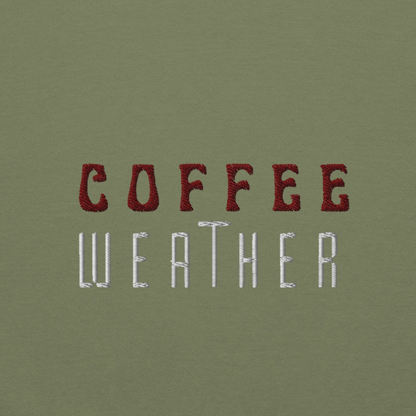 Coffee Weather Embroidered Athletic Hoodie - COFFEEBRE