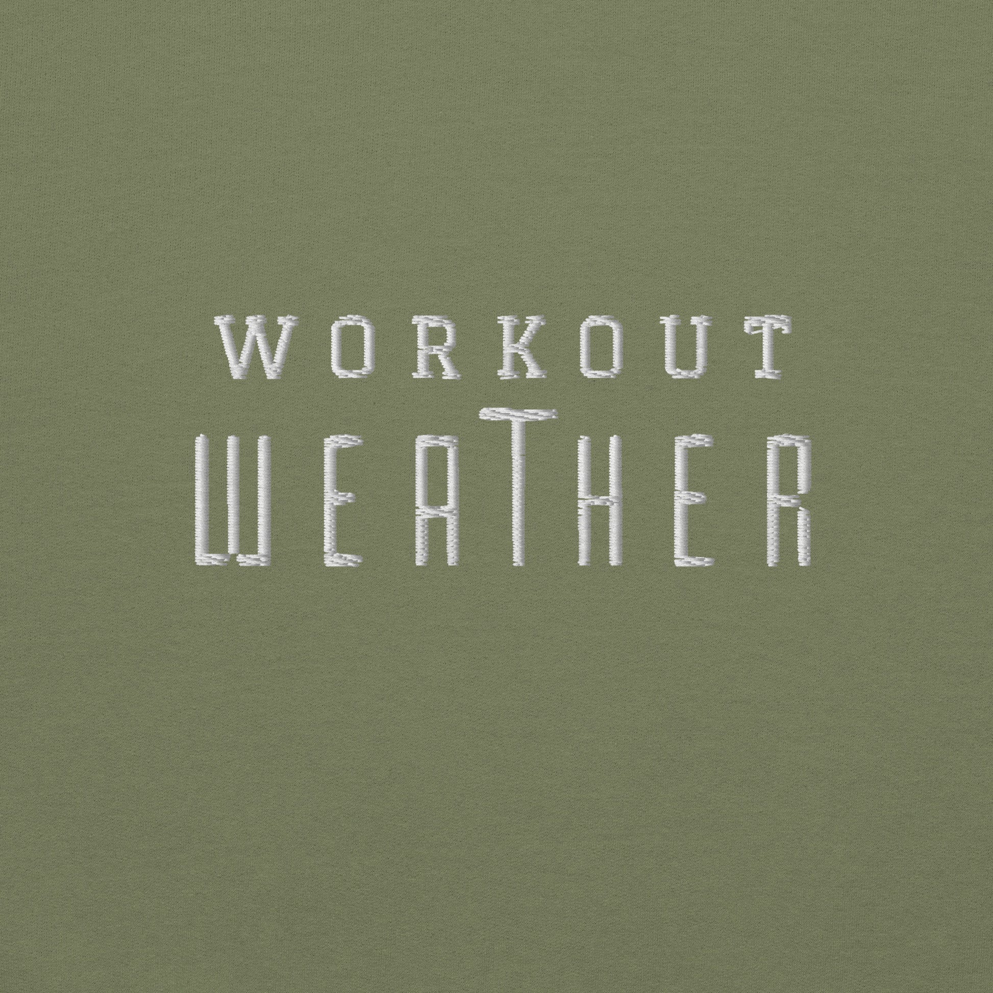 Workout Weather Embroidered Fitness Hoodie - COFFEEBRE