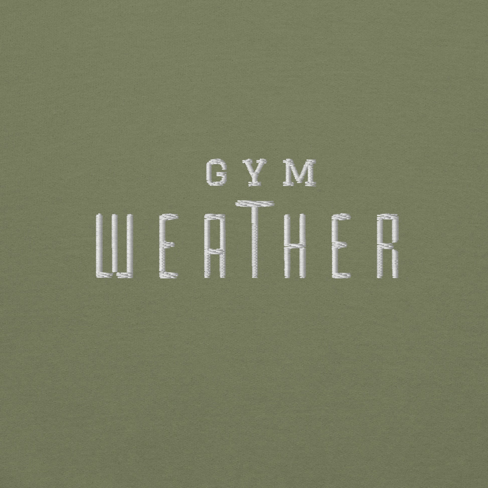 Gym Weather Embroidered Fitness Hoodie -  COFFEEBRE