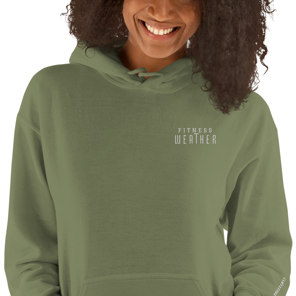 Fitness Weather Embroidered Hoodie - COFFEEBRE