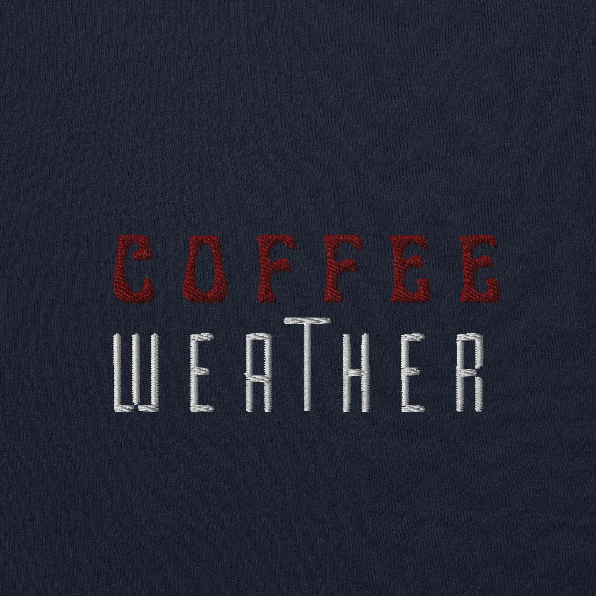 Coffee Weather Embroidered Athletic Hoodie - COFFEEBRE