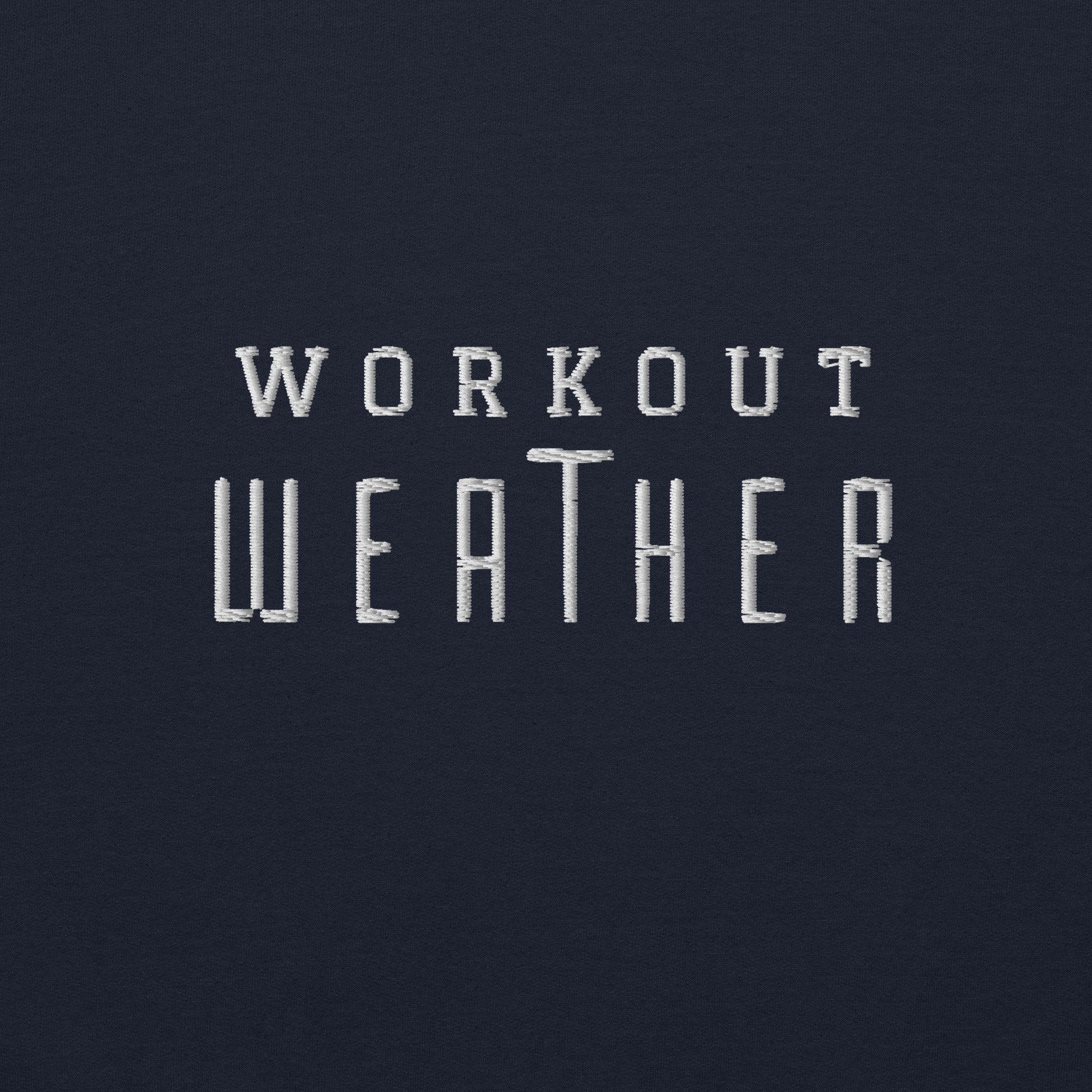 Workout Weather Embroidered Fitness Hoodie - COFFEEBRE