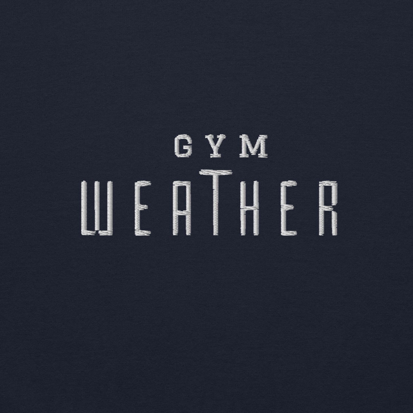 Gym Weather Embroidered Fitness Hoodie -  COFFEEBRE