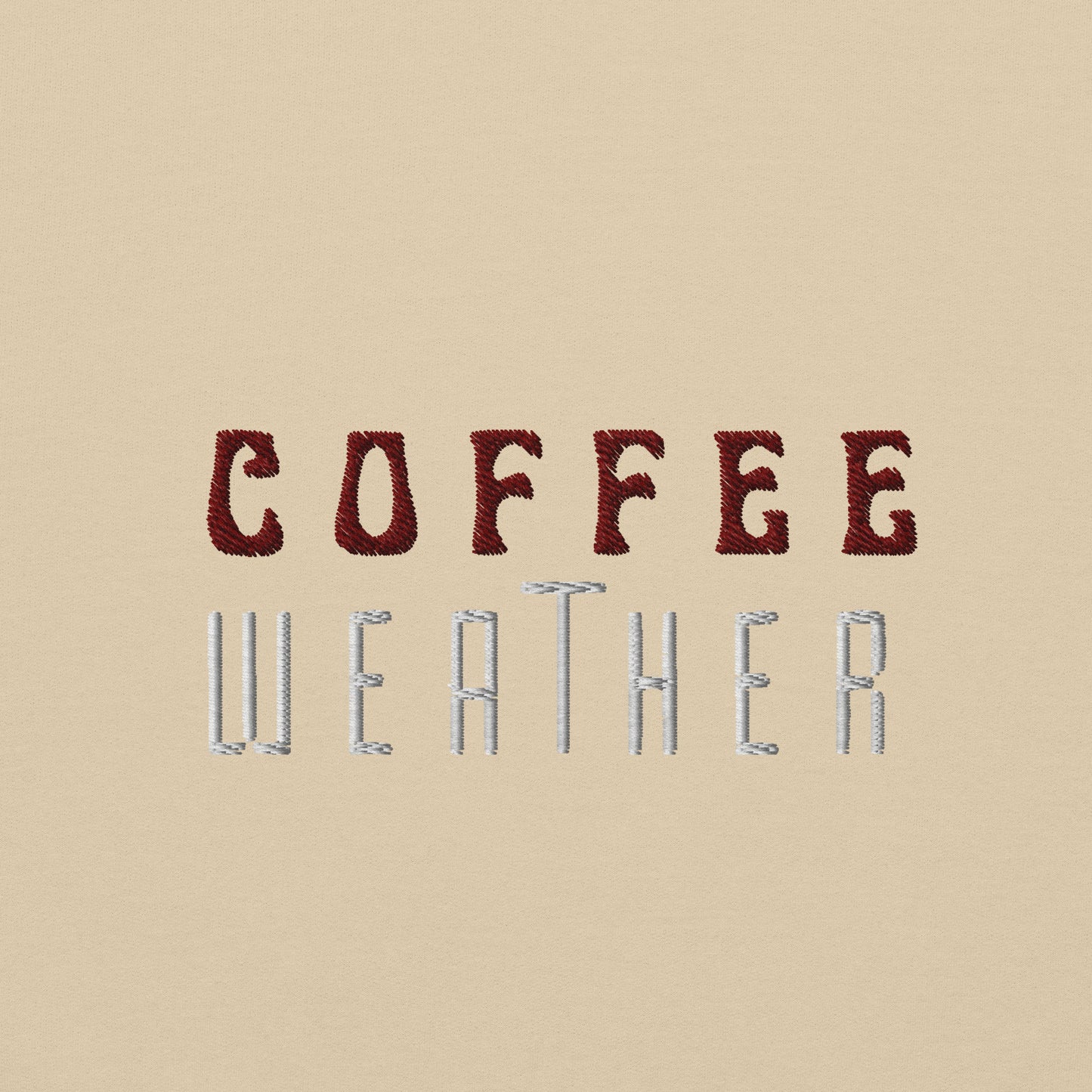 Coffee Weather Embroidered Athletic Hoodie - COFFEEBRE