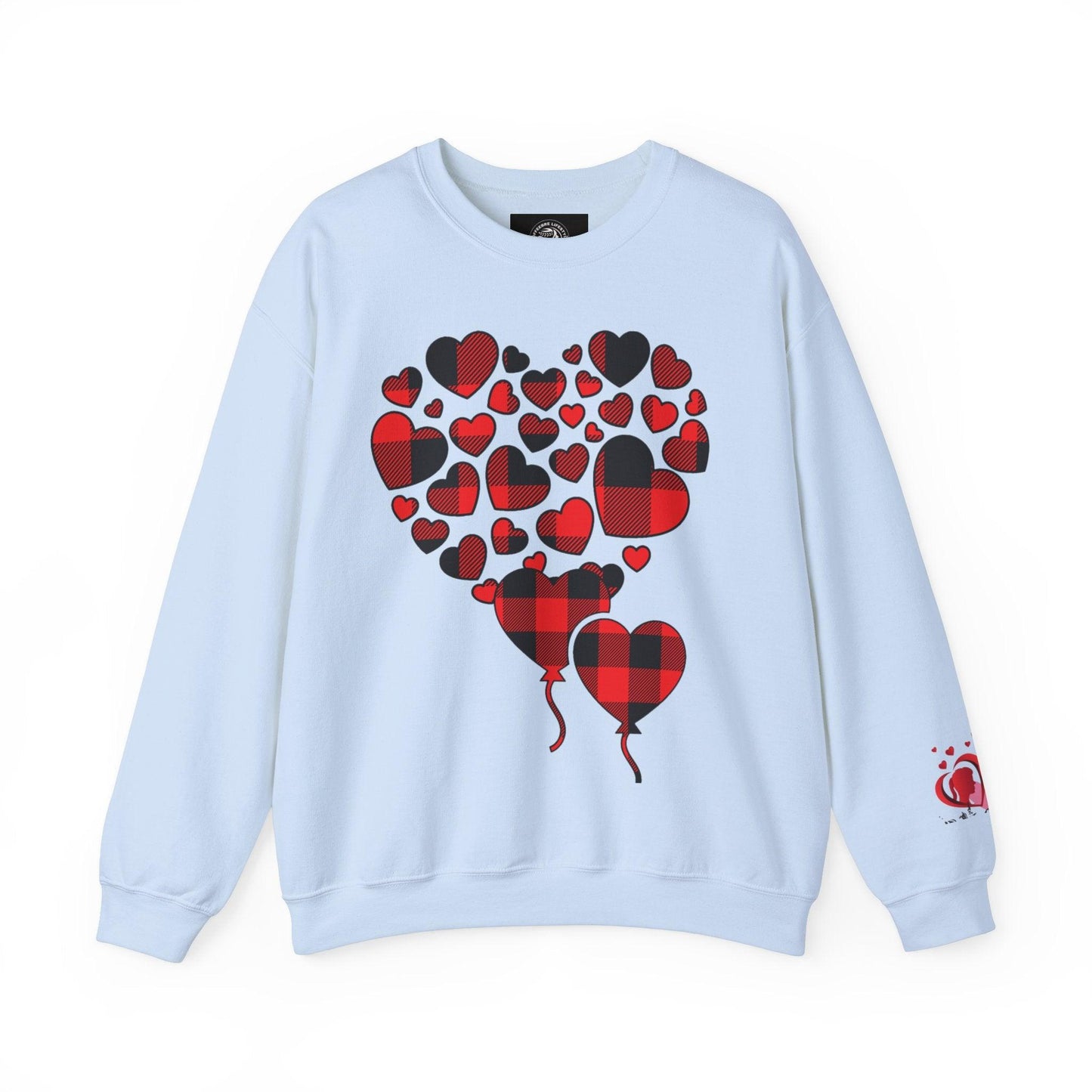 Unisex Red Heart Valentine Crewneck Sweatshirt - COFFEEBRE