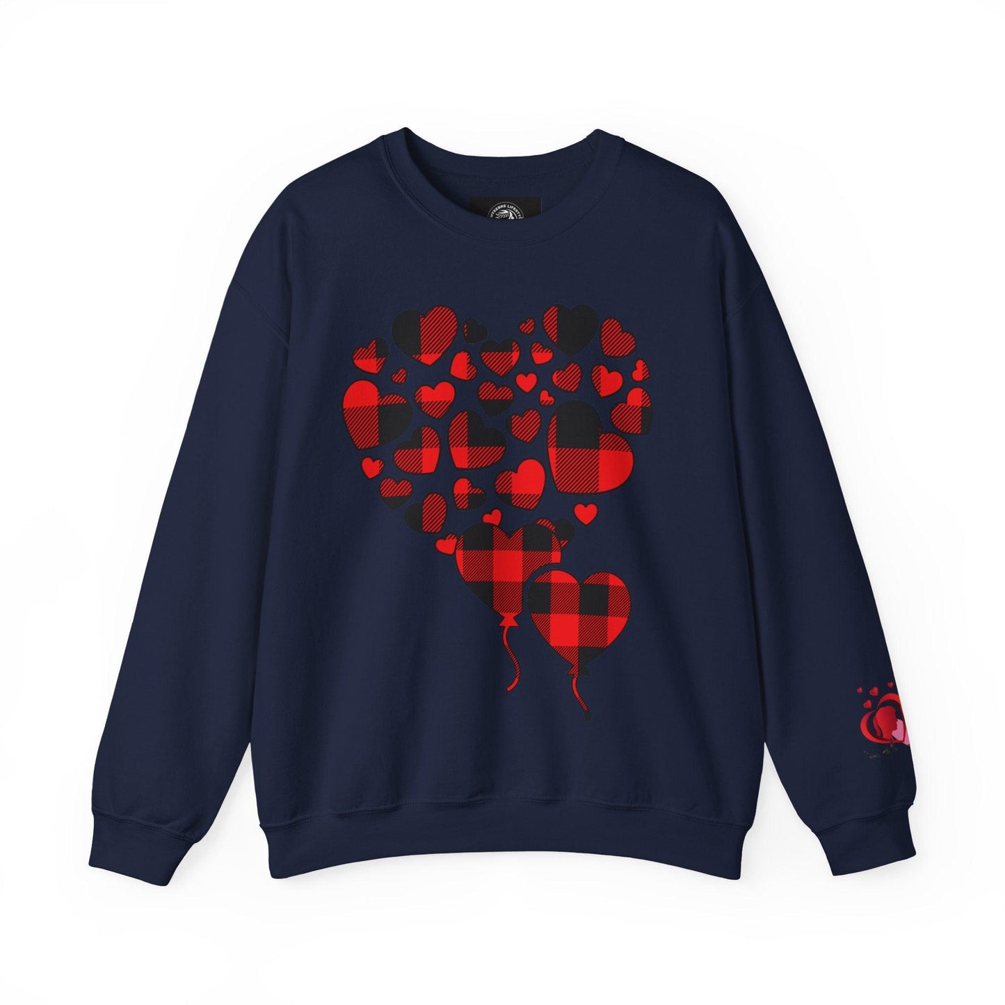 Unisex Red Heart Valentine Crewneck Sweatshirt - COFFEEBRE