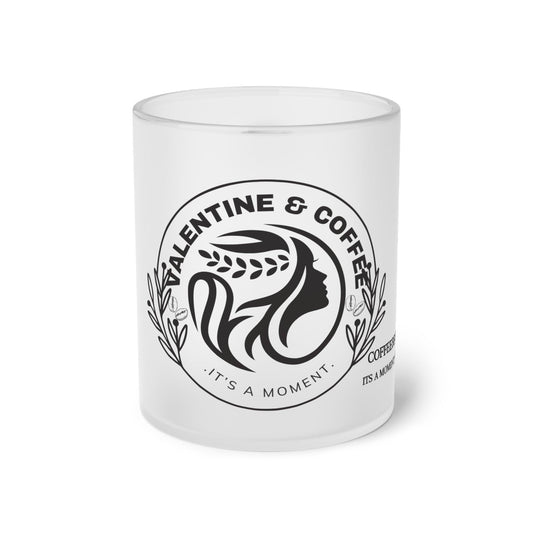 Valentine and Coffee Frosted Glass Mug - COFFEEBRE