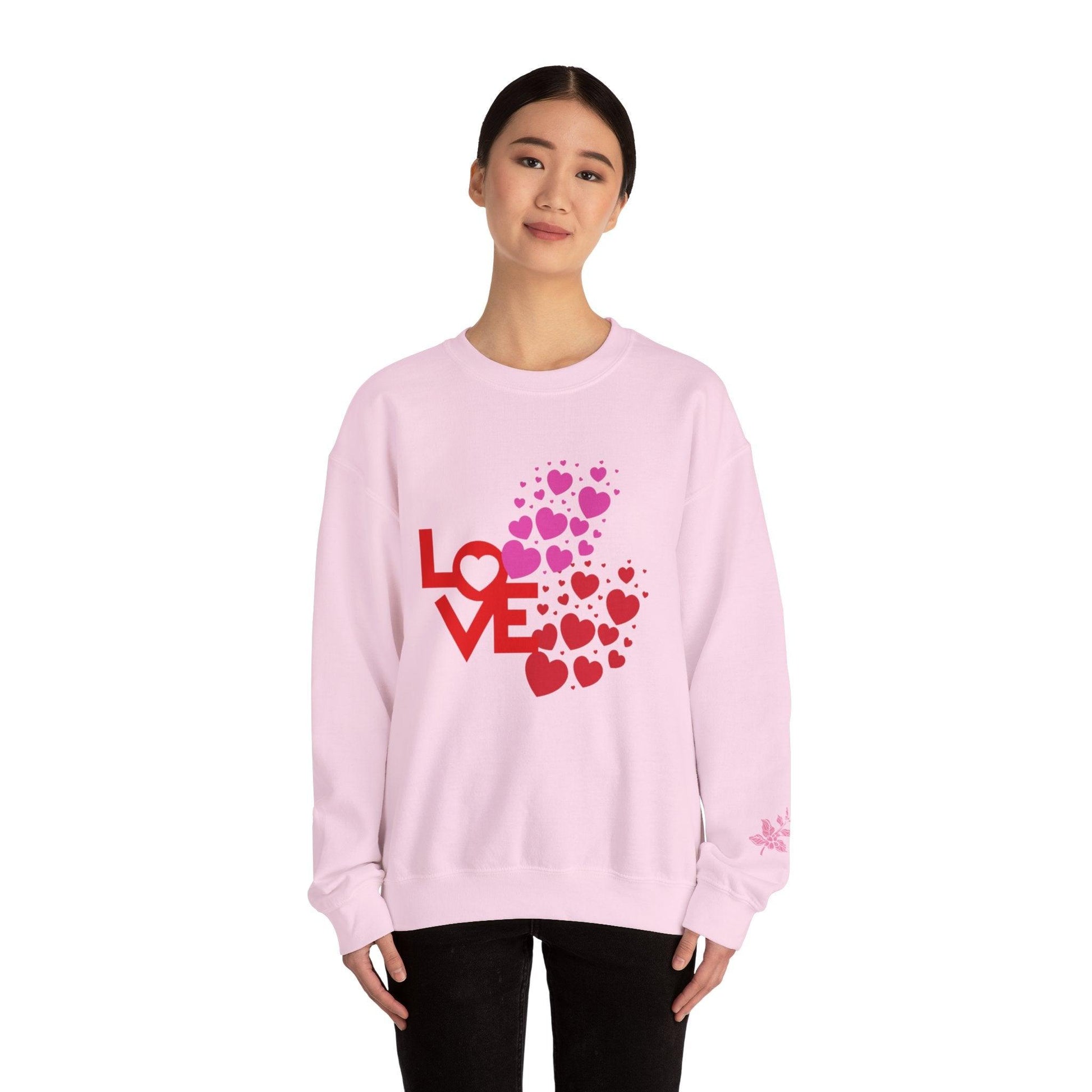 Valentine's Love Heart Unisex Heavy Blend™ Crewneck Sweatshirt - COFFEEBRE