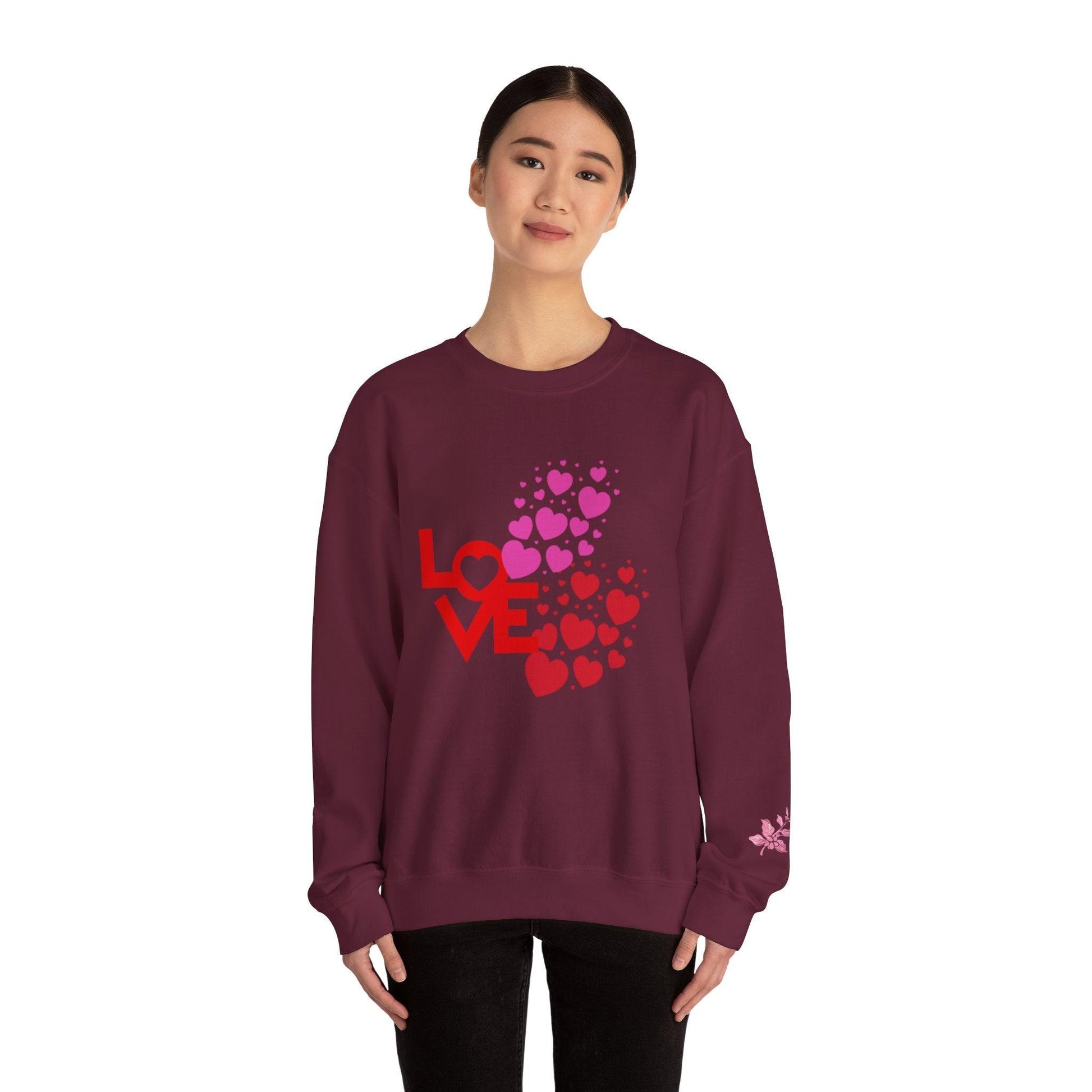 Valentine's Love Heart Unisex Heavy Blend™ Crewneck Sweatshirt - COFFEEBRE