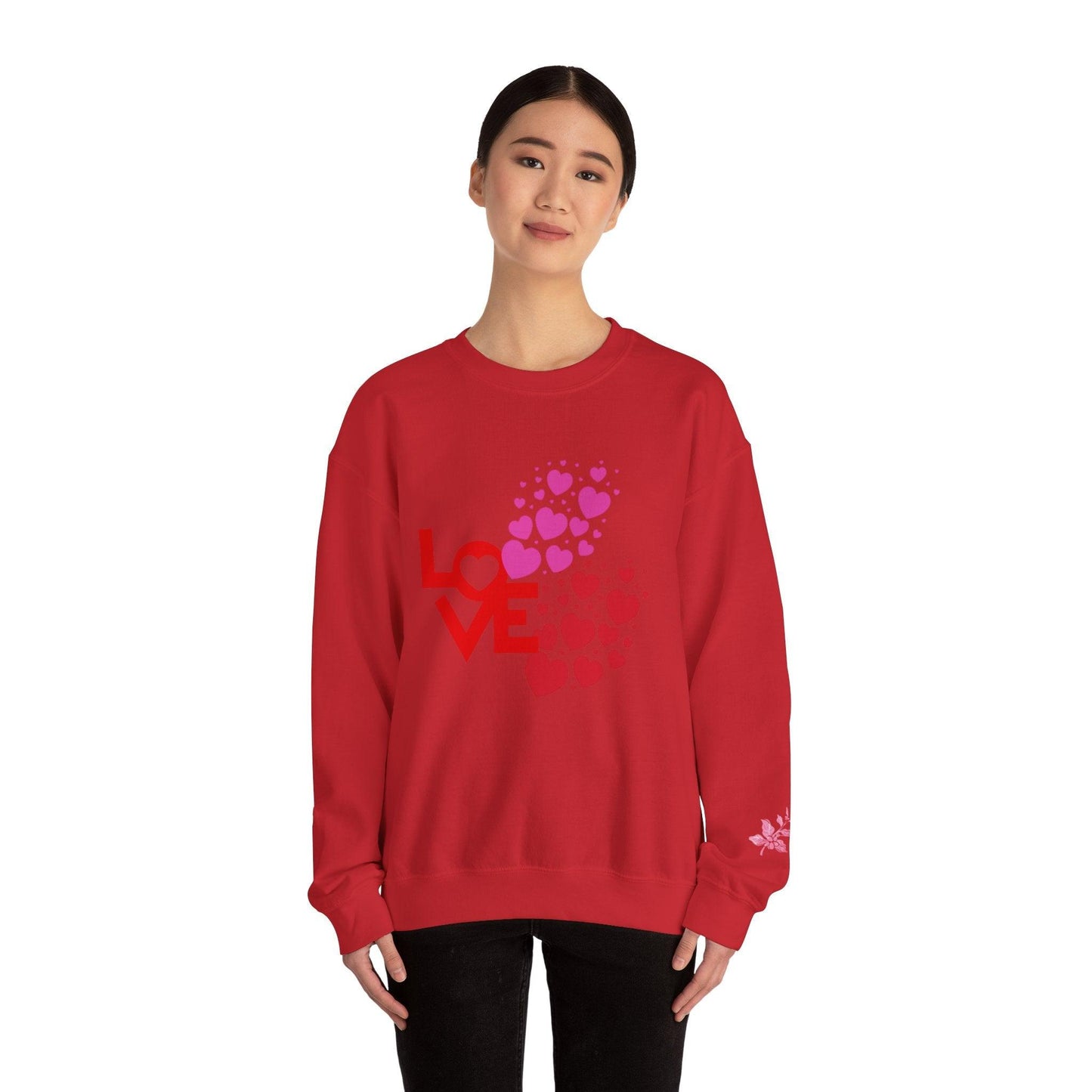 Valentine's Love Heart Unisex Heavy Blend™ Crewneck Sweatshirt - COFFEEBRE