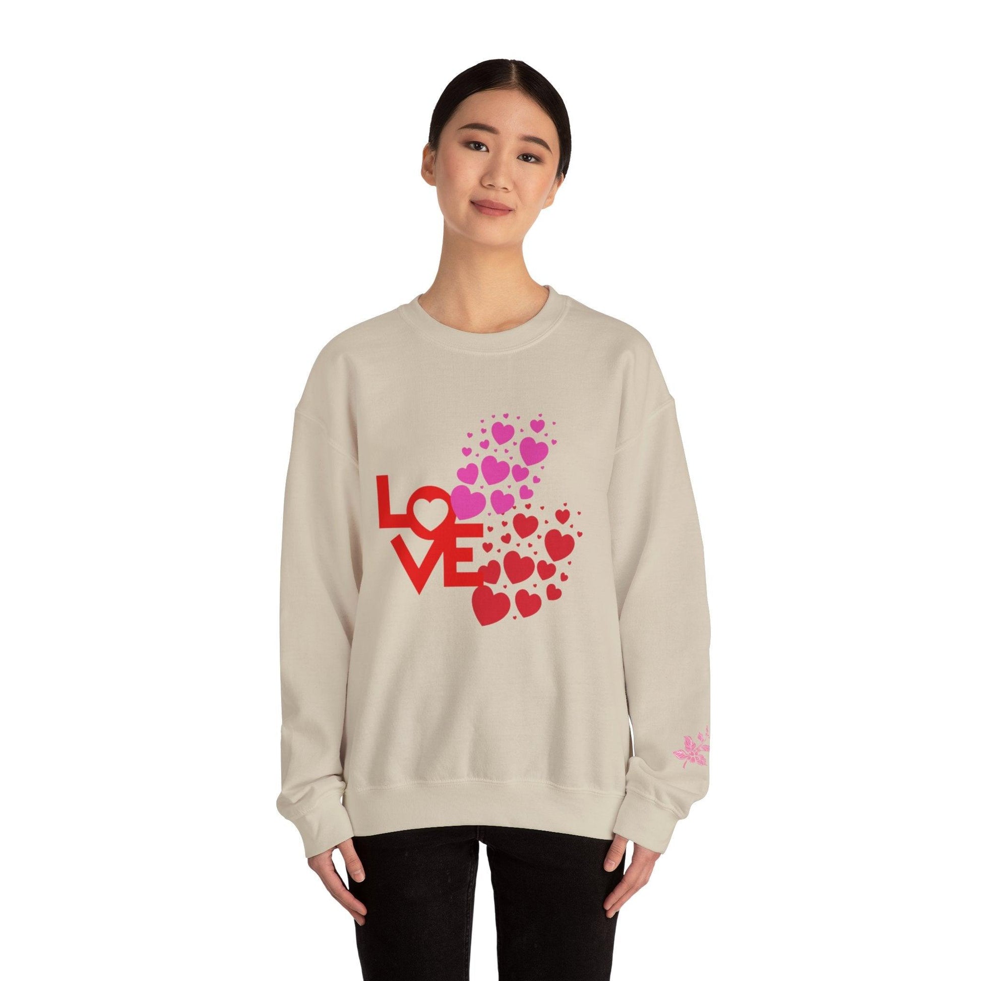 Valentine's Love Heart Unisex Heavy Blend™ Crewneck Sweatshirt - COFFEEBRE