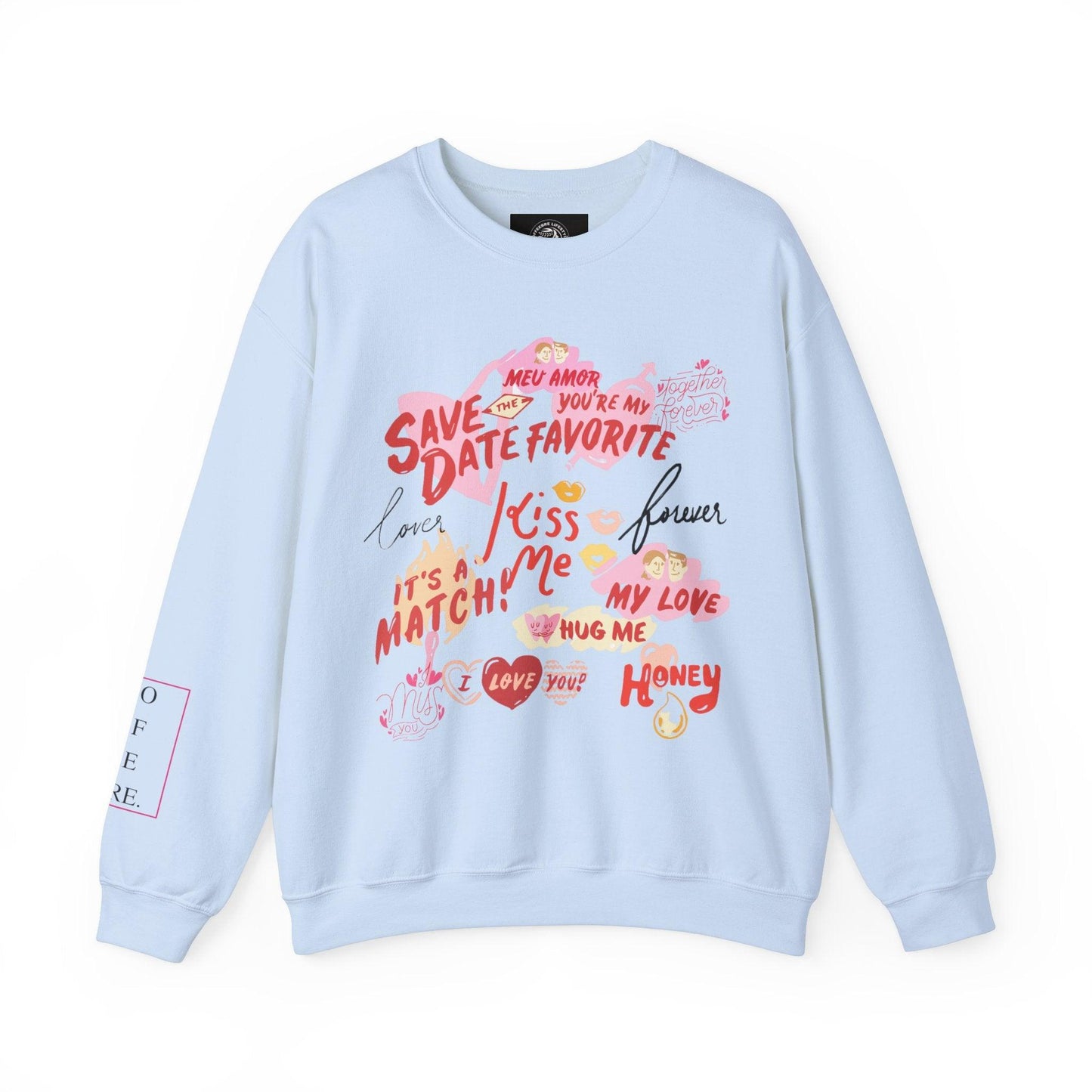 Valentine's Love Script Unisex Crewneck Sweatshirt - COFFEEBRE