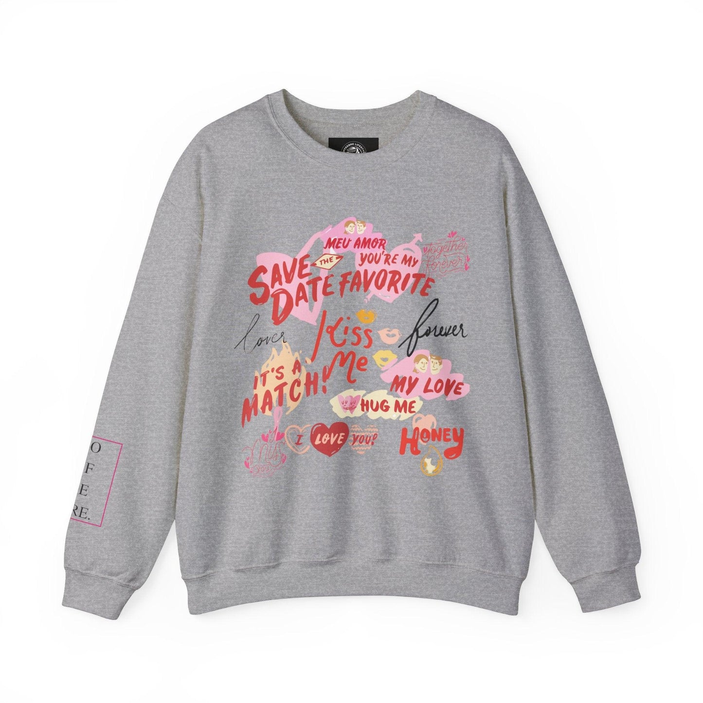 Valentine's Love Script Unisex Crewneck Sweatshirt - COFFEEBRE